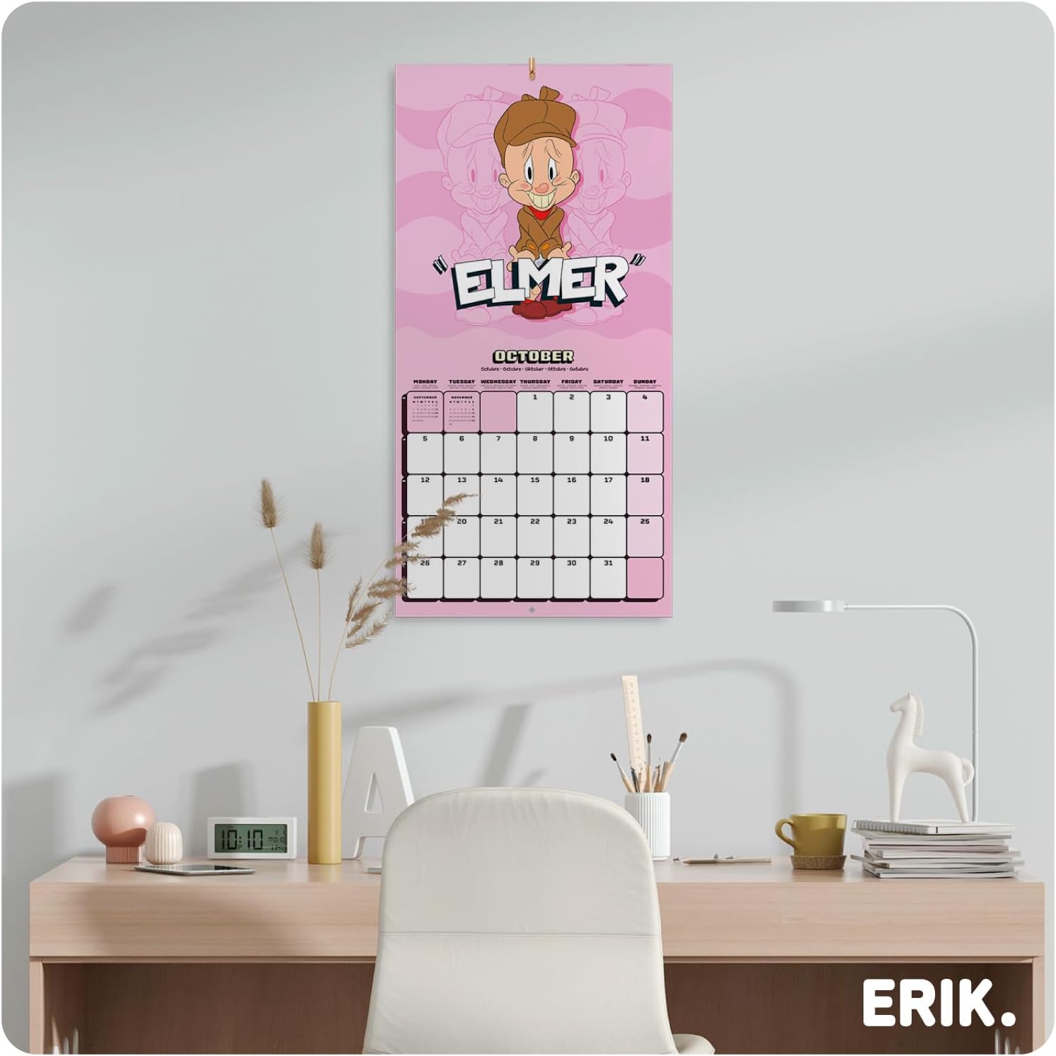 Detalle 2 de Grupo Erik Calendario Looney Tunes 30x30 cm 2026