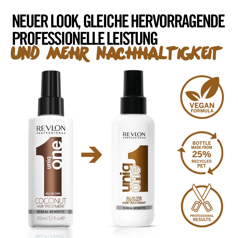 Thumbnail 2 de REVLON PROFESSIONAL UniqOne Hair Treatment Coconut (Leave-in), 150 ml – Anti-Frizz Spray mit Hitzeschutz