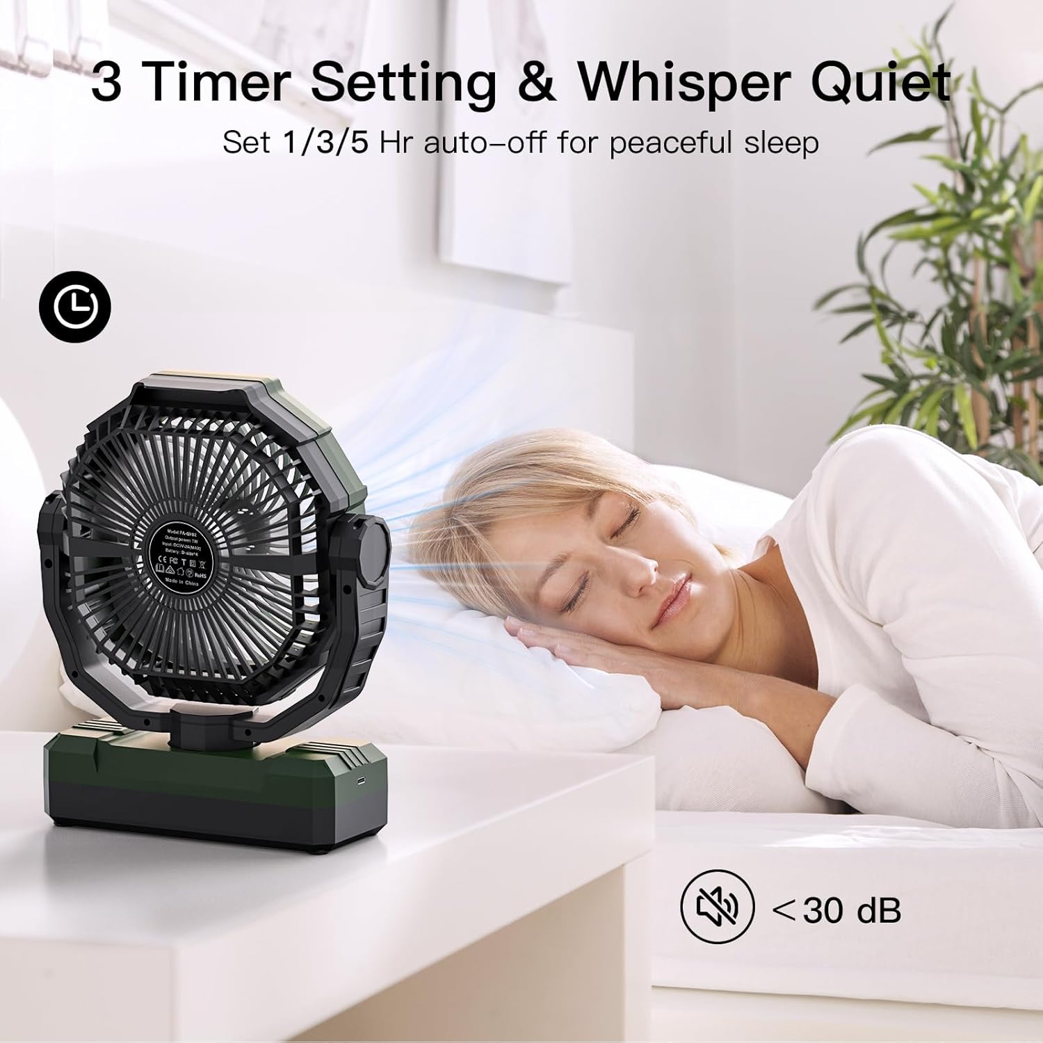 Thumbnail 3 de FRIZCOL 3-in-1 Camping Fan — 24000mAh Portable, Light, and Remote