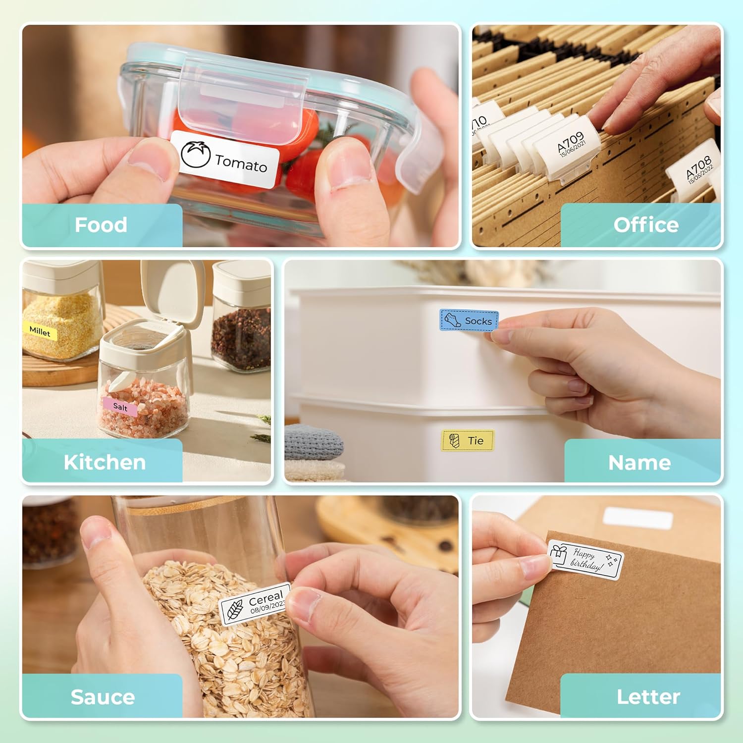 Thumbnail 6 de Nelko Label Maker P21 with Tape: Portable Bluetooth Label Printer for Quick, Wirelessly Printed Labels