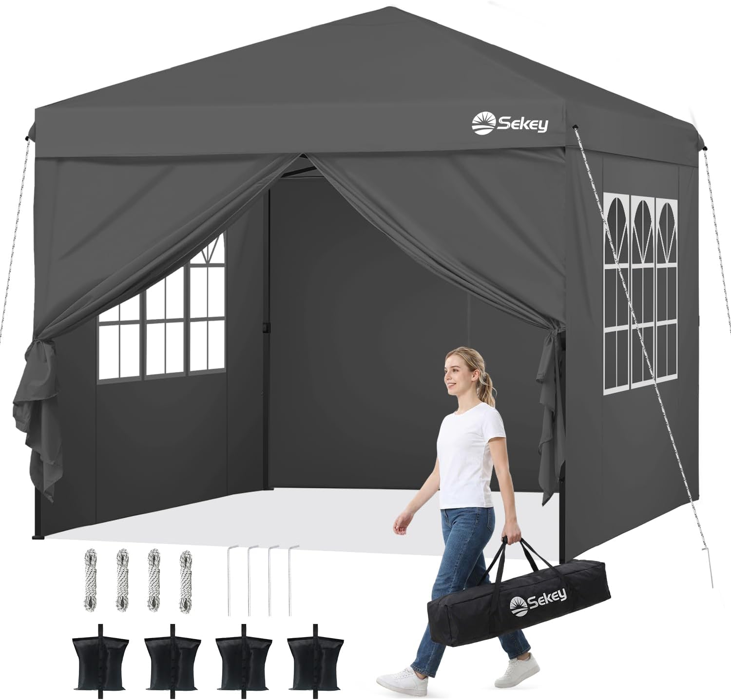 Detalle de Sekey Pop Up Pavillon 3x3 – wasserdicht, stabil und faltbar