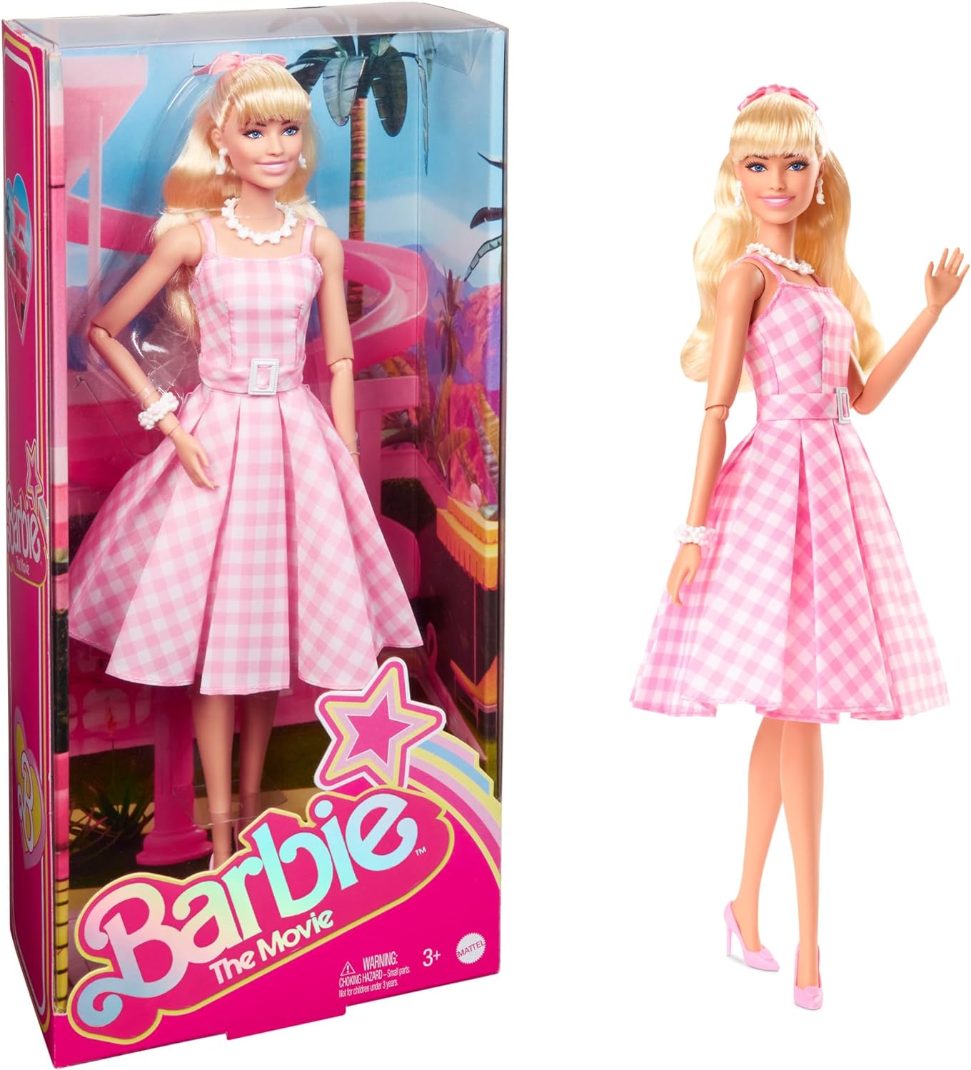 Detalle de Barbie Puppe HPJ96 im rosa-weiß Kleid