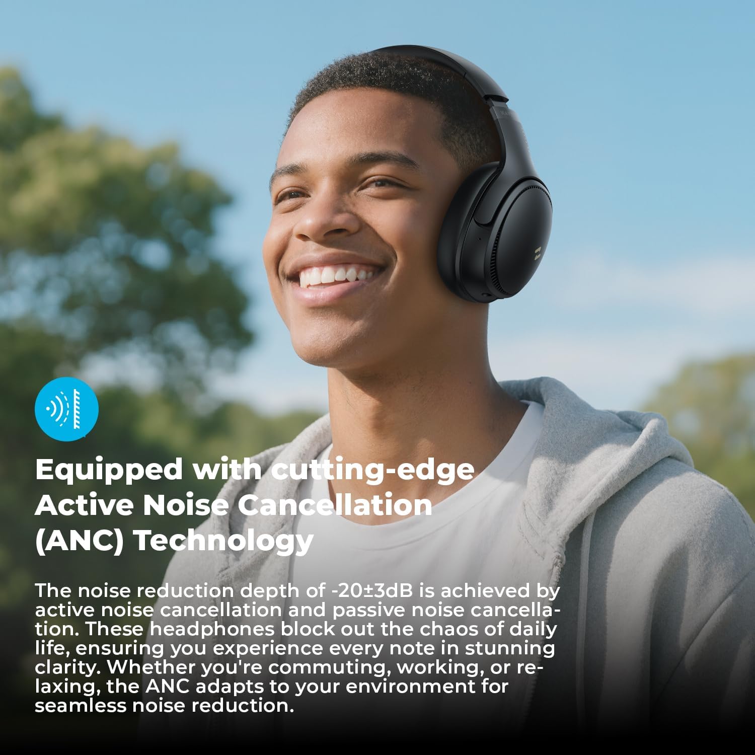 Detalle de Havit Over-Ear Headphones, 50-Hour Battery Life