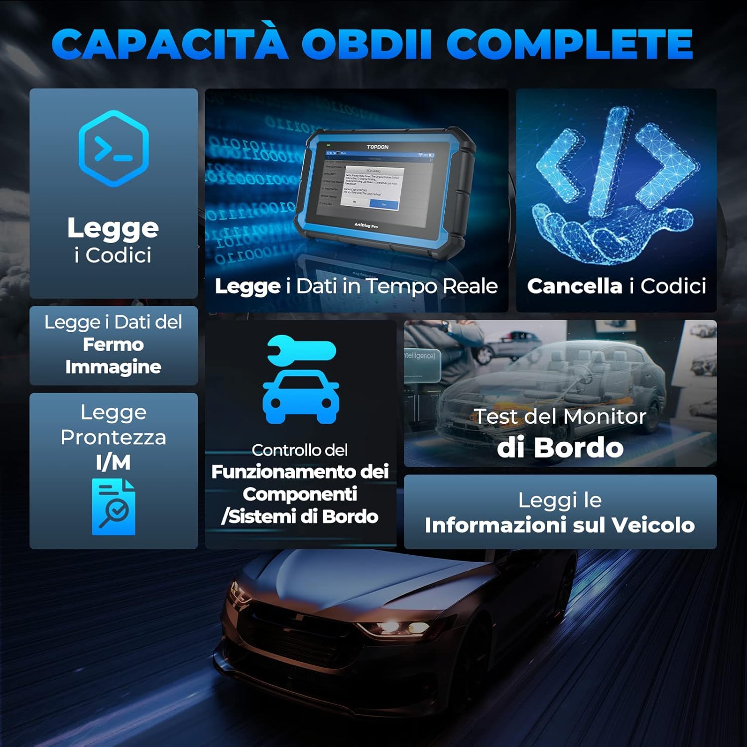 Thumbnail 6 de TOPDON ArtiDiag Pro V2.0 OBD2 con controllo bidirezionale e codifica ECU