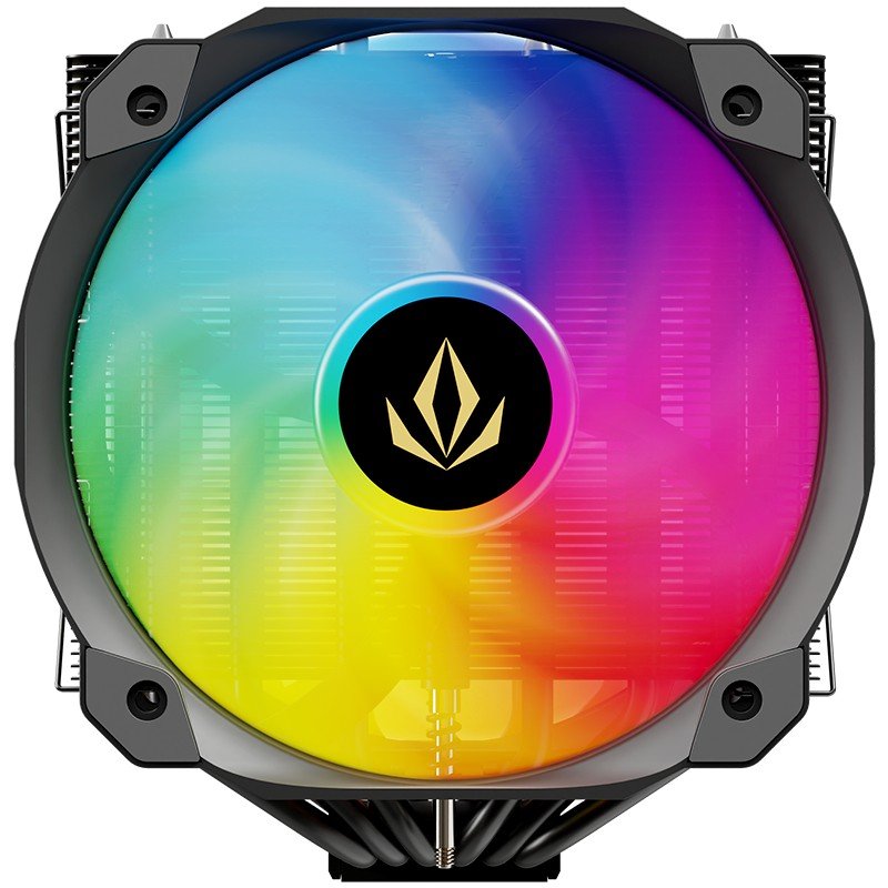 Detalle 2 de Forgeon Windlord ARGB Black 2x140 mm disipador CPU con 6 heatpipes 🖥