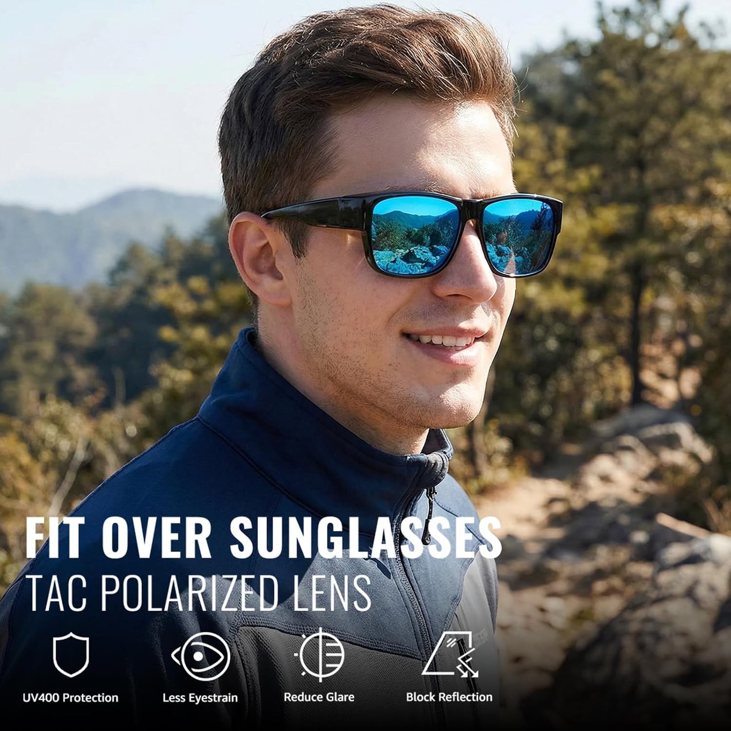 Detalle 2 de Myiaur Over-Glasses Sunglasses in TR90