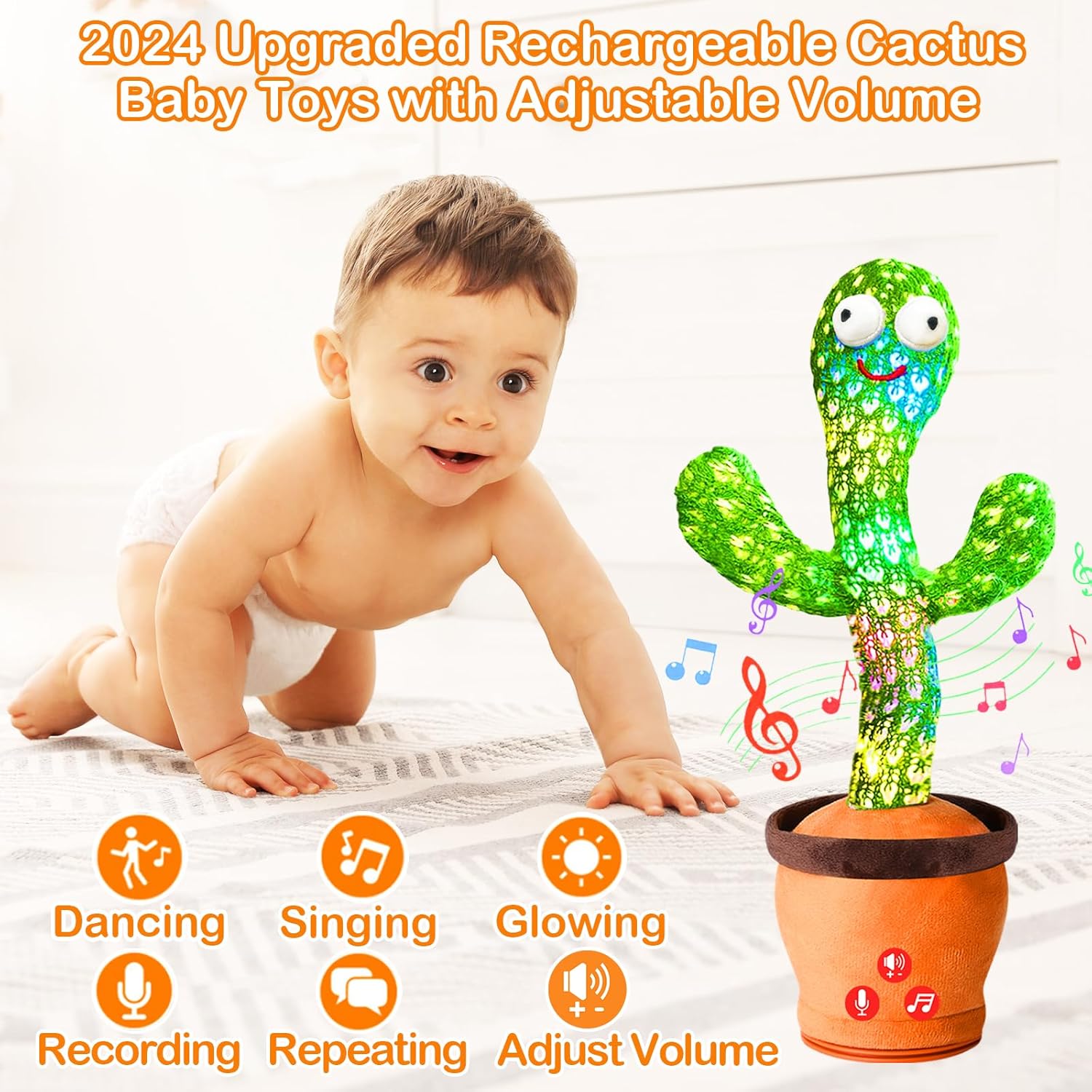 Thumbnail 1 de Rechargeable Dancing Talking Cactus Toy (51 English Songs) by River Mill
