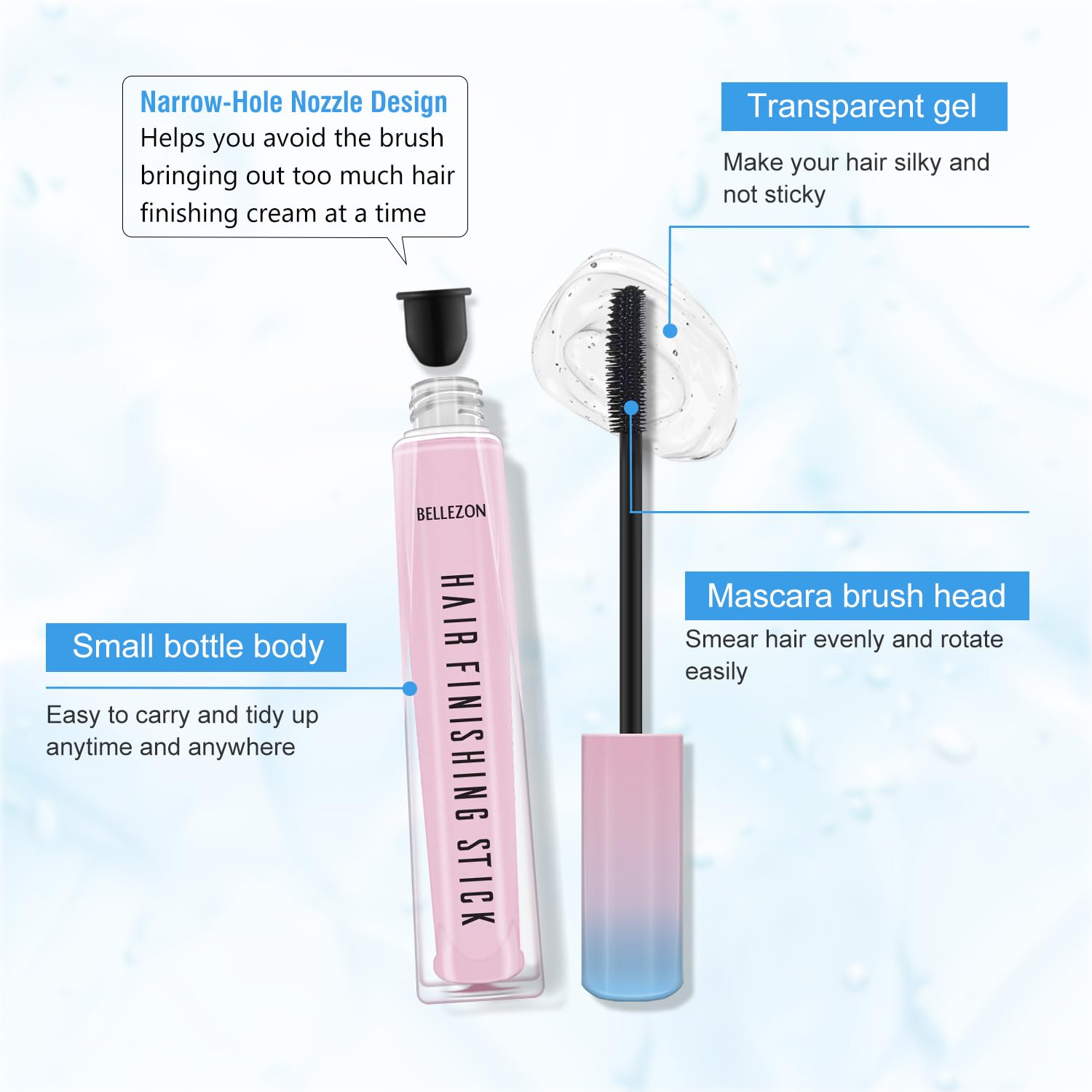 Detalle 2 de FUNAN FFF3 Hair Finishing Stick 3-Pack for Flyaways and Broken Hair