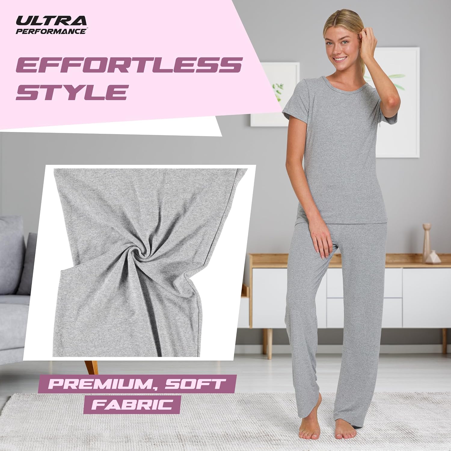 Detalle 2 de Ultra Performance 2 Pack Pajama Set for Women – Soft, Relaxed 2-Piece Loungewear