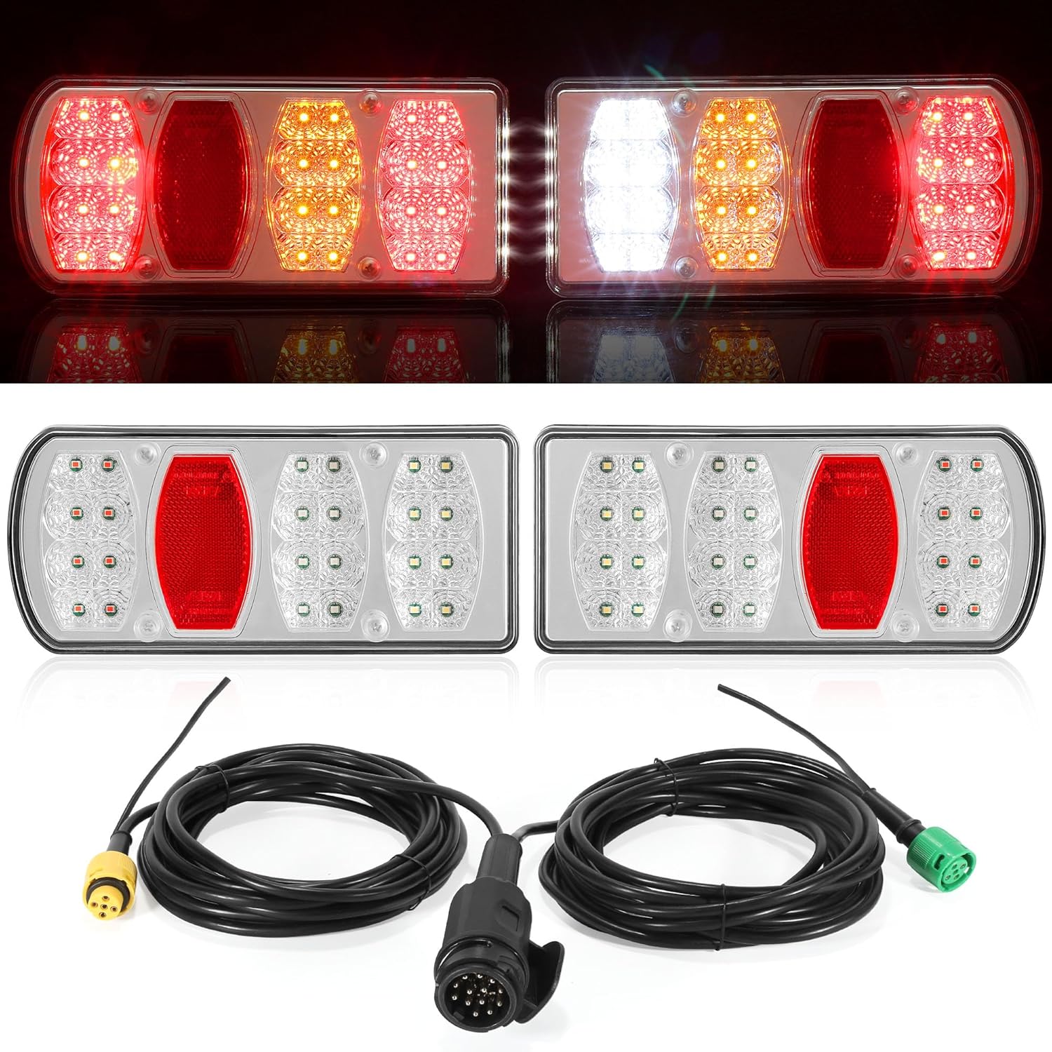 Detalle de DARKGUARD LED Waterproof 13-Pin Trailer Lights Kit (12V/24V) with 7 Functions and 5-Pin Bayonet Connector