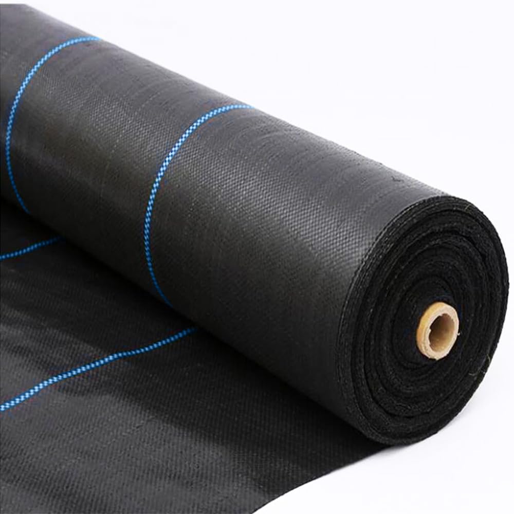 wohohoho 6.6ft x 16ft weed control membrane (2m x 5m) heavy-duty landscape weed fabric