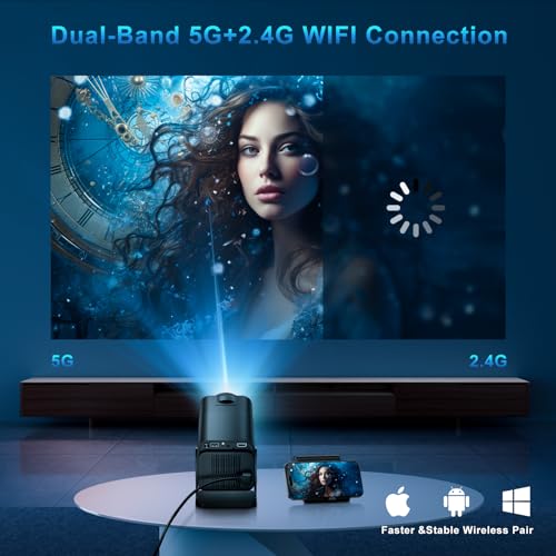 Detalle de Proyector 4K YEEFON Mini Proyector con WiFi 6, Bluetooth 5.4 y Android 11.0