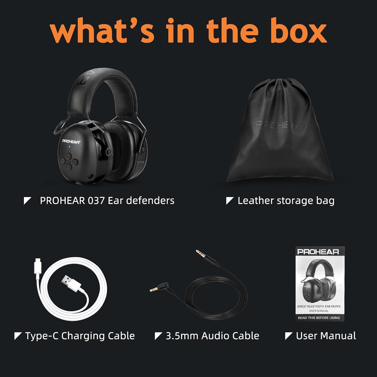Thumbnail 5 de PROHEAR 037 Wireless Bluetooth Ear Defenders 1500 mAh
