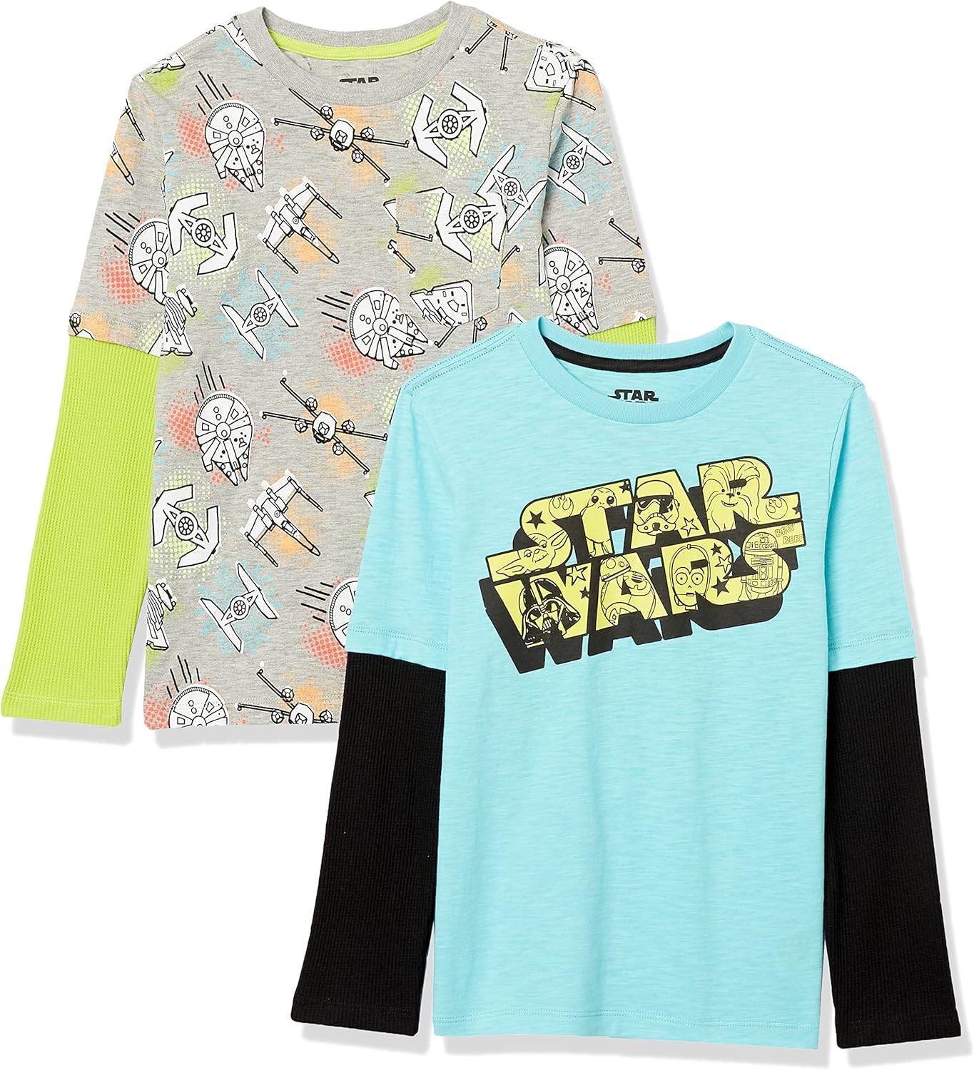 Thumbnail 5 de Amazon Essentials Jungen Langärmelige 2-In-1-T-Shirts – Vielseitige Lagenoptik für jedes Wetter