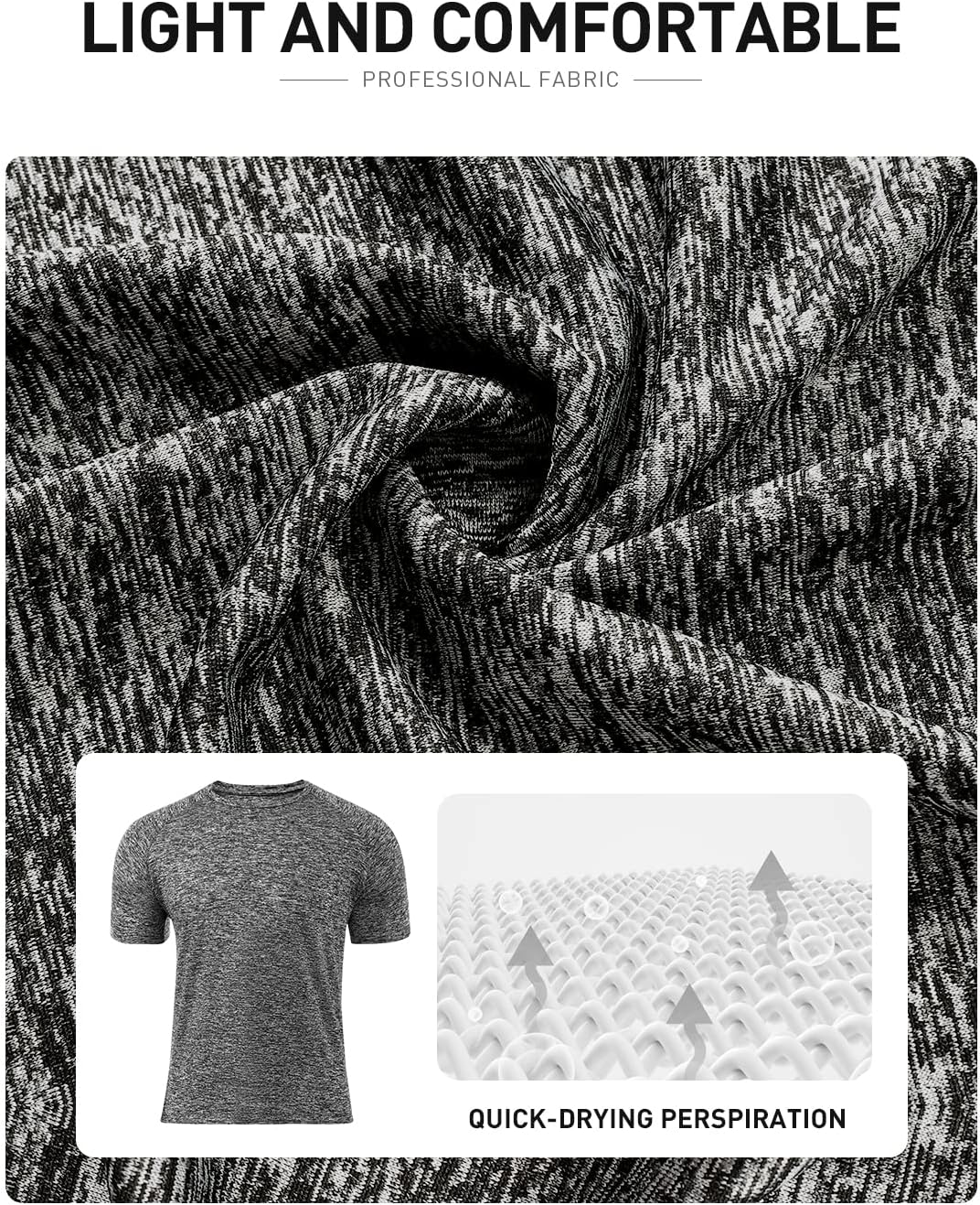 Thumbnail 5 de Star Vibe 3er Pack Sportshirt Set Herren – atmungsaktive Funktions-T-Shirts kurzarm