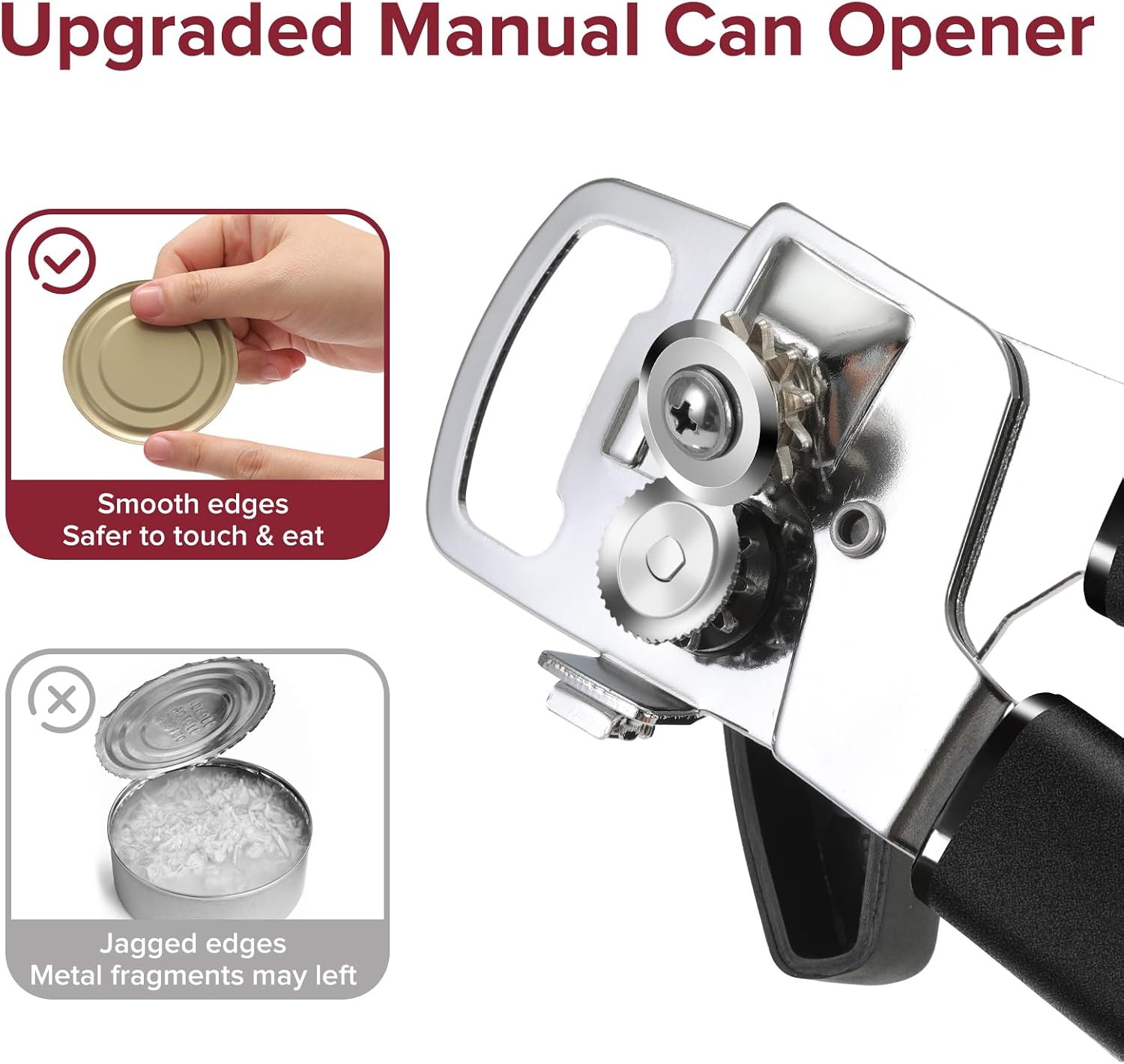 Detalle 2 de COOCLAN Manual Can Opener, Black
