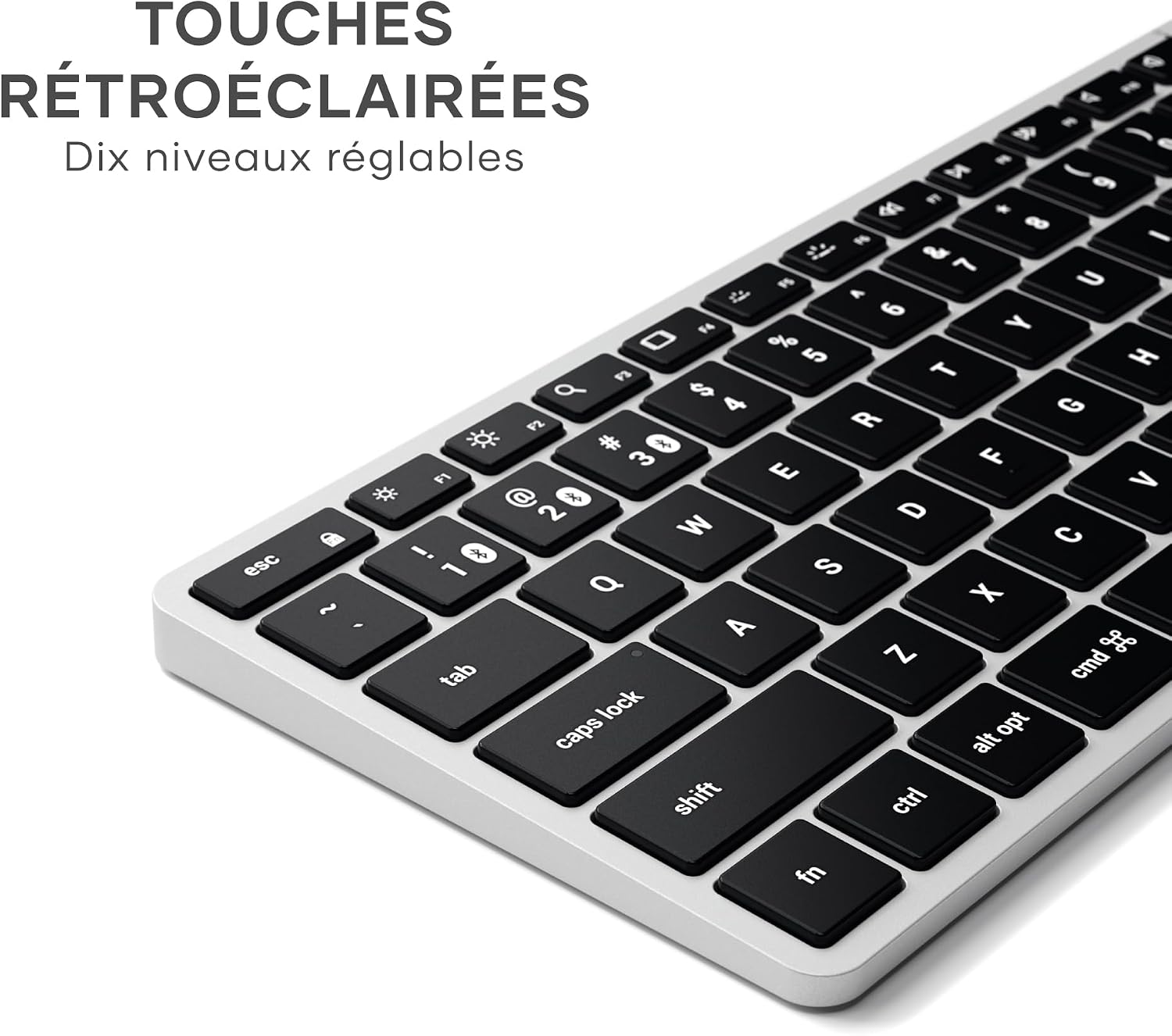 Detalle de Satechi Clavier sans fil X1 Bluetooth QWERTY US (aluminium) pour Mac, Windows et Android