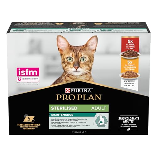 Thumbnail 1 de Purina Pro Plan Sterilised Maintenance Chat Adulte Bœuf Poulet – 10 x 85 g