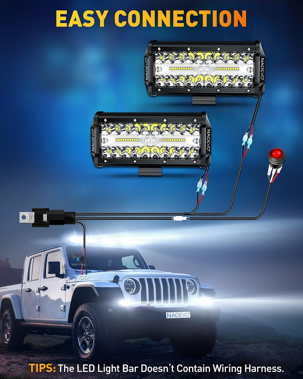 Thumbnail 5 de NAOEVO LED light bar 7-inch