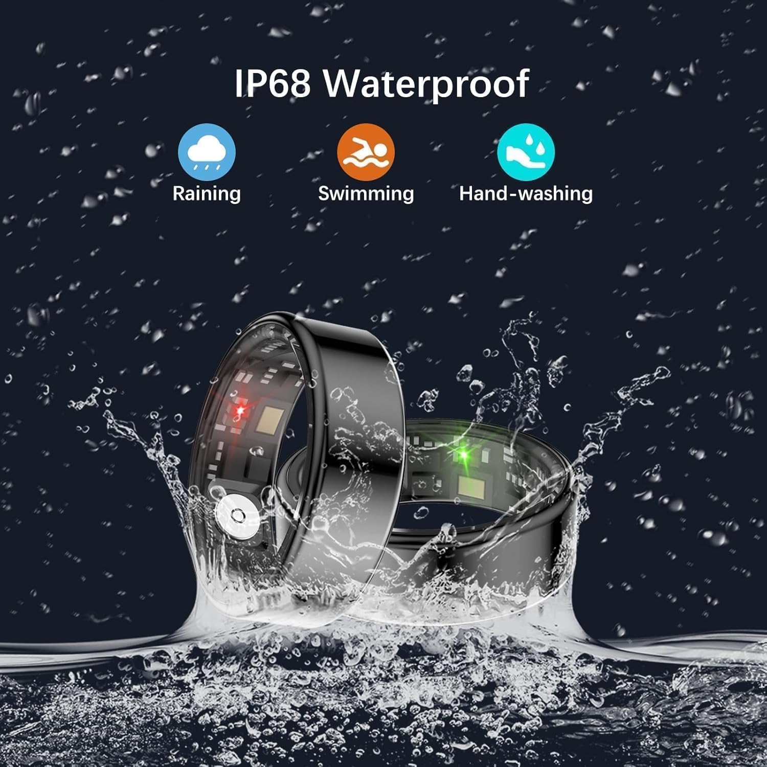 Thumbnail 4 de FKGZJF Smart Ring for Health Tracking — Sleep, Heart Rate, SpO2, HRV, and Activity (No Subscriptions, IP68)