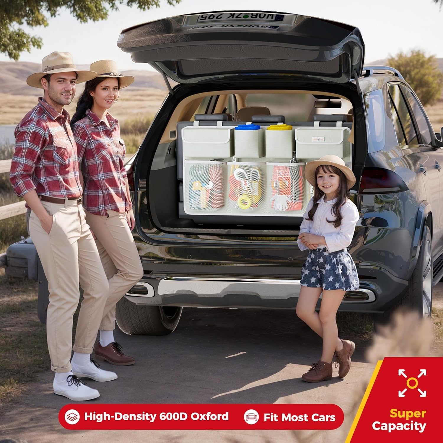 Thumbnail 1 de SURDOCA Car Boot Organiser - 3rd Gen, Double Capacity, Strong Build