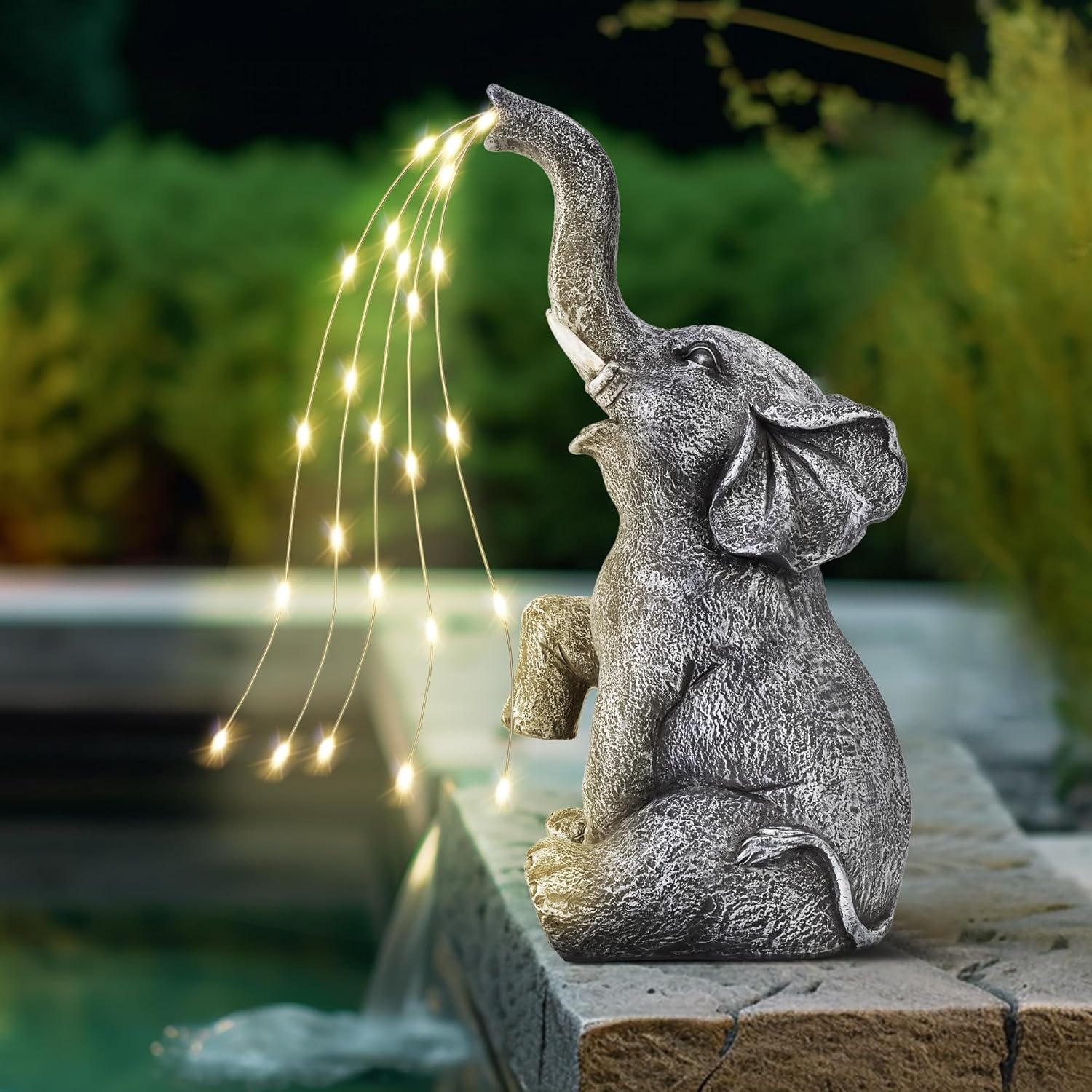 GIGALUMI elephant garden decor 27cm LED