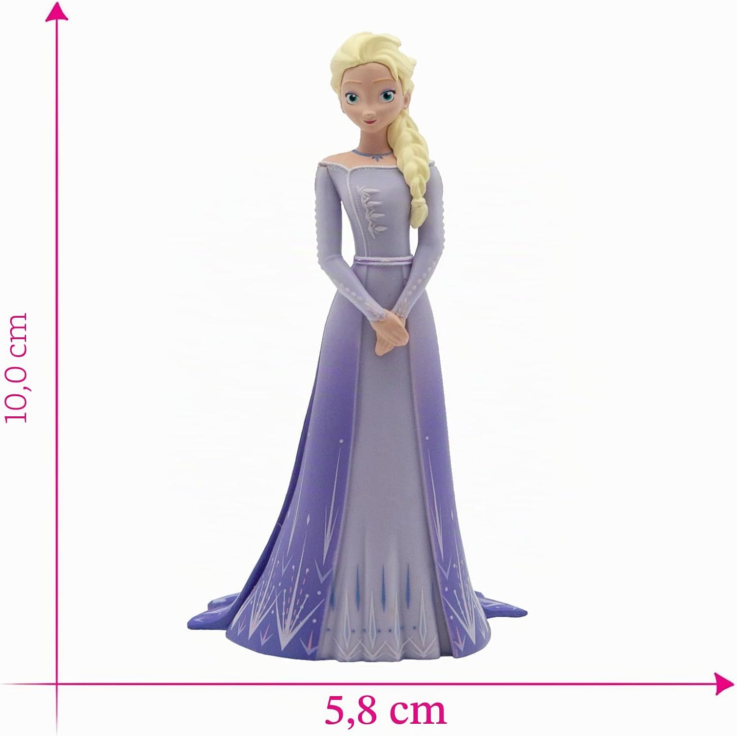Detalle de Bullyland 13510 Elsa d'Arendelle – Figurine La Reine des Neiges, 10 cm, finition artisanale