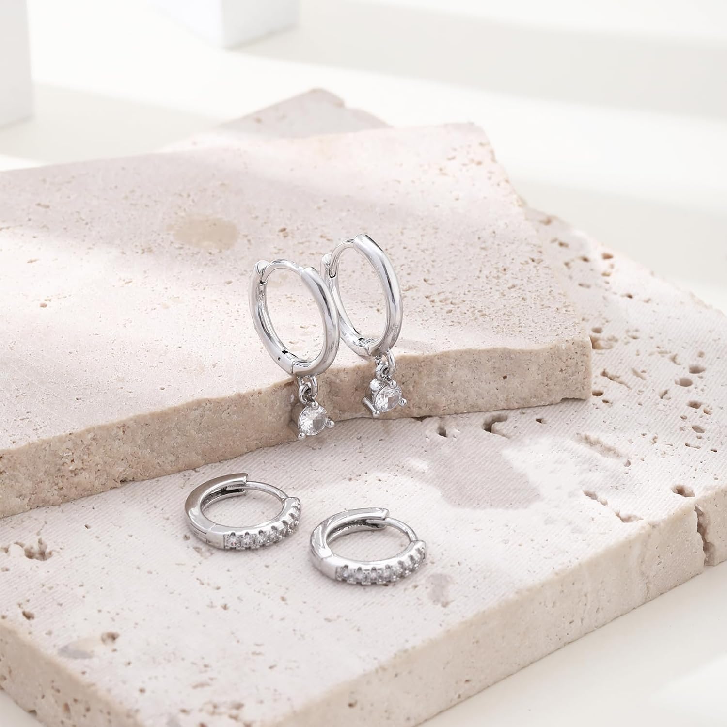 Thumbnail 6 de 3 Paar Ohrringe Silber 925 Set Damen
