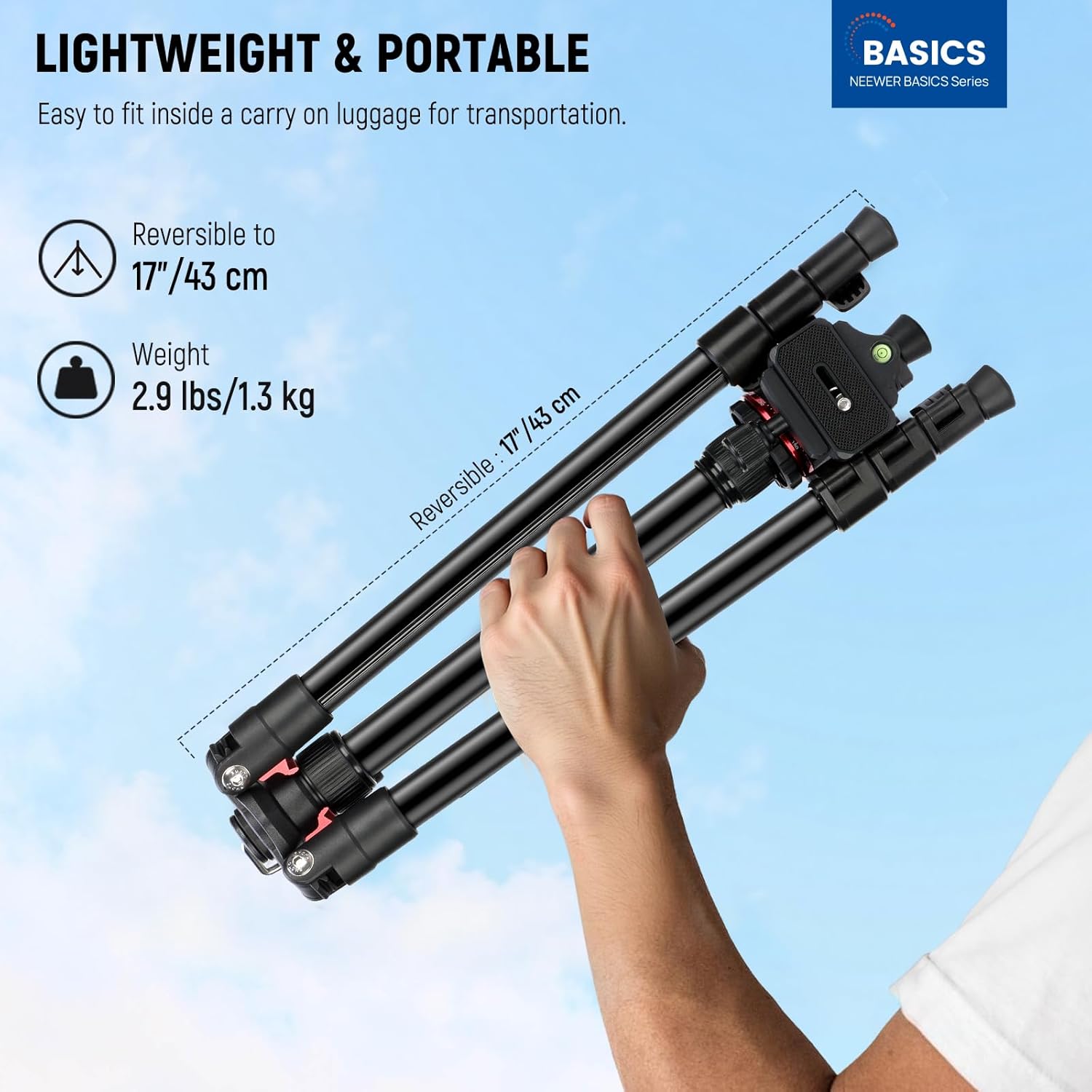 Thumbnail 1 de NEEWER Basics Travel Tripod 72in