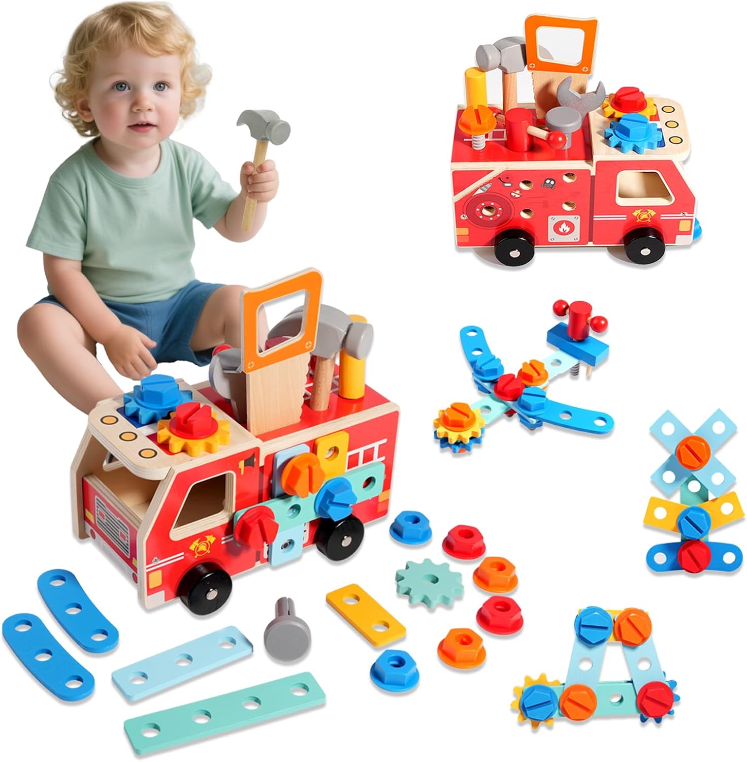 Thumbnail 6 de MonteSpi Cassetta Attrezzi in Legno per Bambini – 29 pezzi Montessori, età 3+