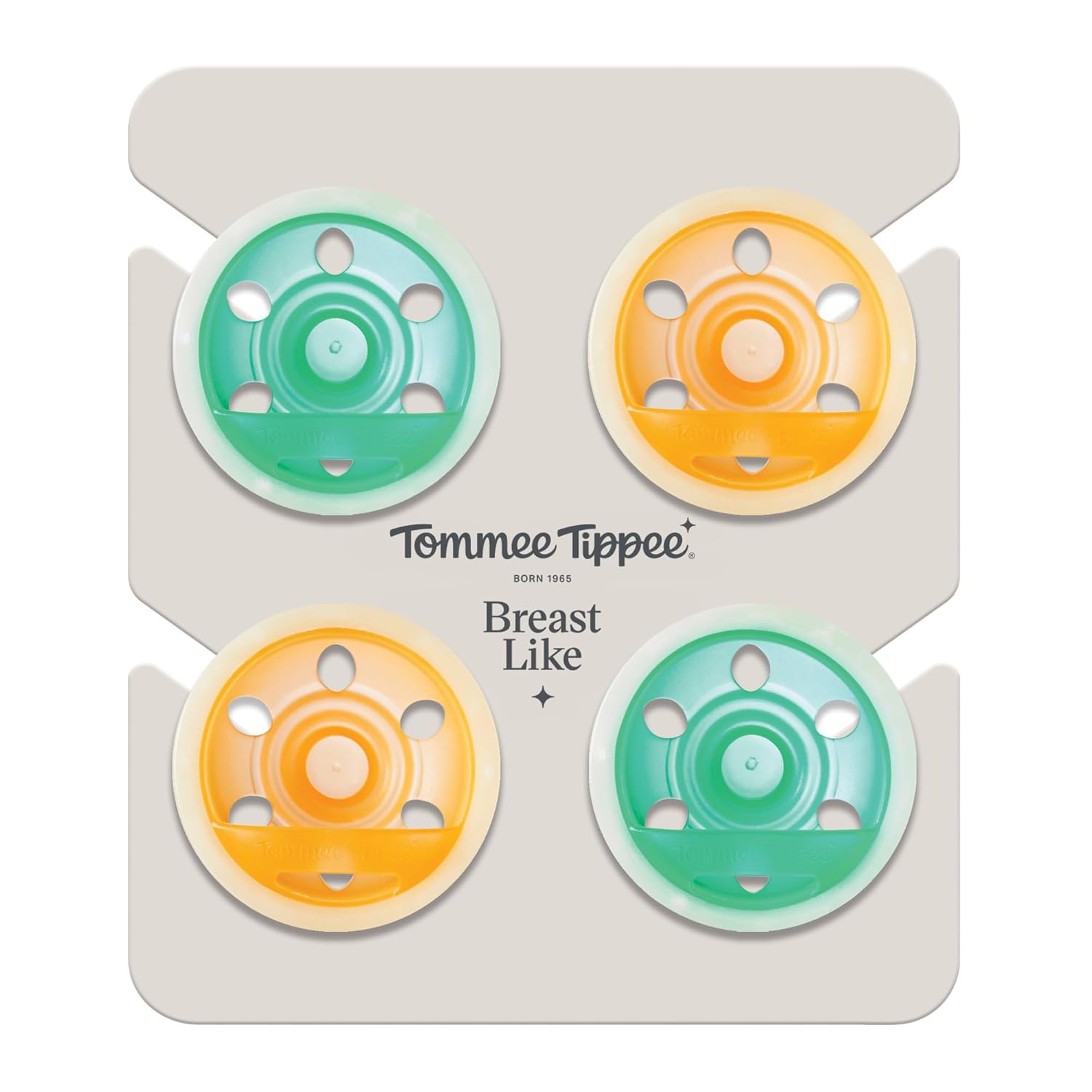 Thumbnail 1 de Tommee Tippee brustähnlicher Night Glow Schnuller 0-6m – 4er-Pack, einteiliges Silikondesign