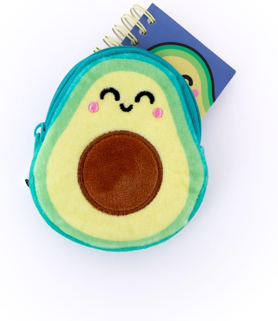 Detalle 2 de Porte-monnaie Avocat avec porte-clés, mini carnet et feuille d'autocollants – Mr. Wonderful