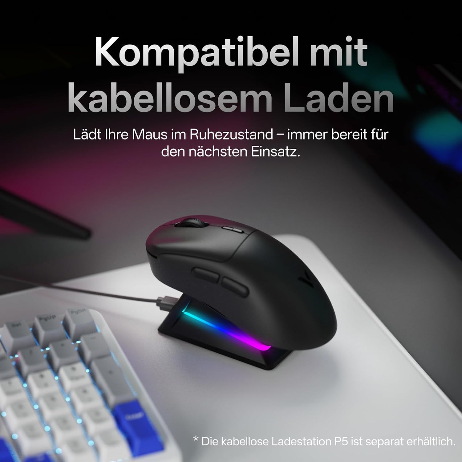 Thumbnail 6 de Rapoo VT3 MAX Gen-2 Gaming Maus Kabellose – Ultralight 53 g, 10 Tasten, 8K Wireless-Polling