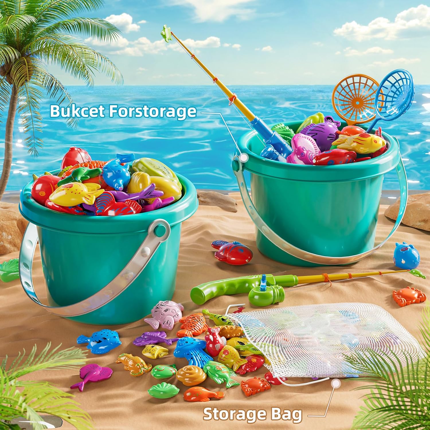 Thumbnail 3 de NIPLOOOW Pool Fishing Toy Set for Kids 3 🎣