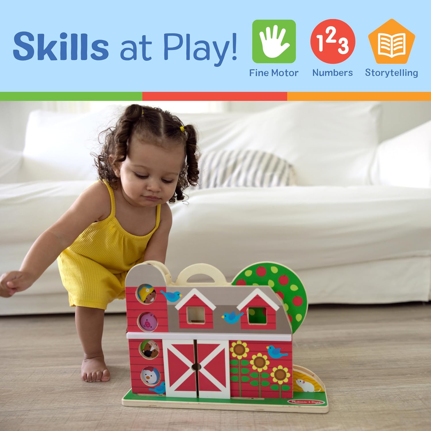 Thumbnail 4 de Melissa & Doug GO Tots Wooden Barnyard Tumble – FSC Certified Farm Toys for Toddlers