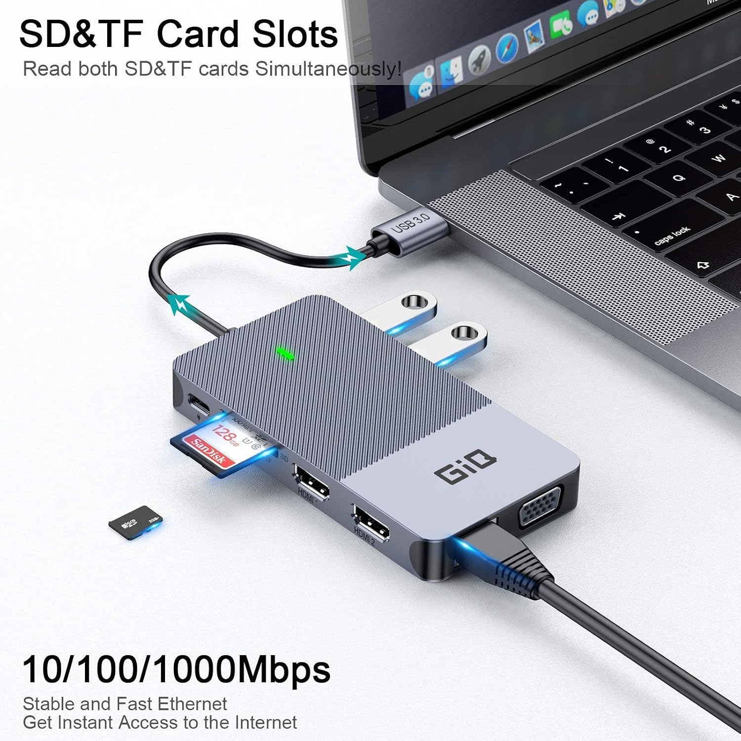 Thumbnail 4 de GIQ USB C Docking Station Dual HDMI