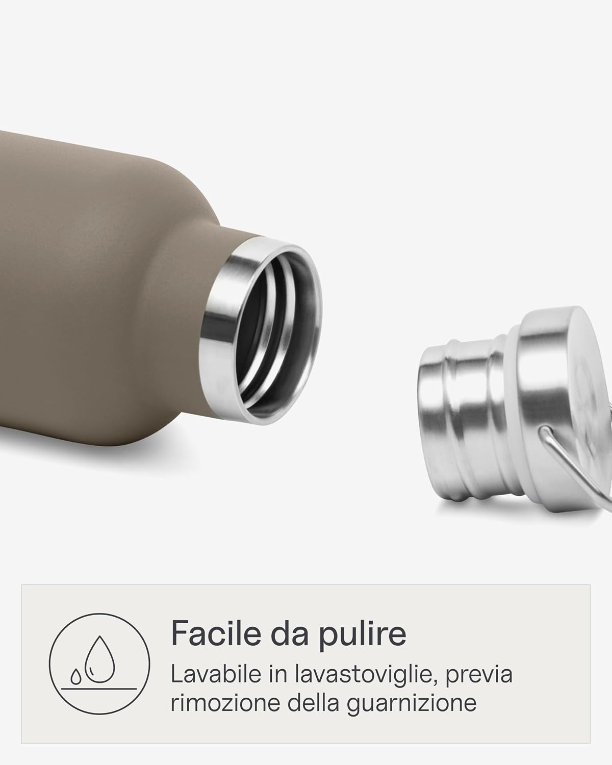 Detalle 2 de Kapten & Son Borraccia termica 750 ml marrone – inox, anti-perdita e lavabile in lavastoviglie