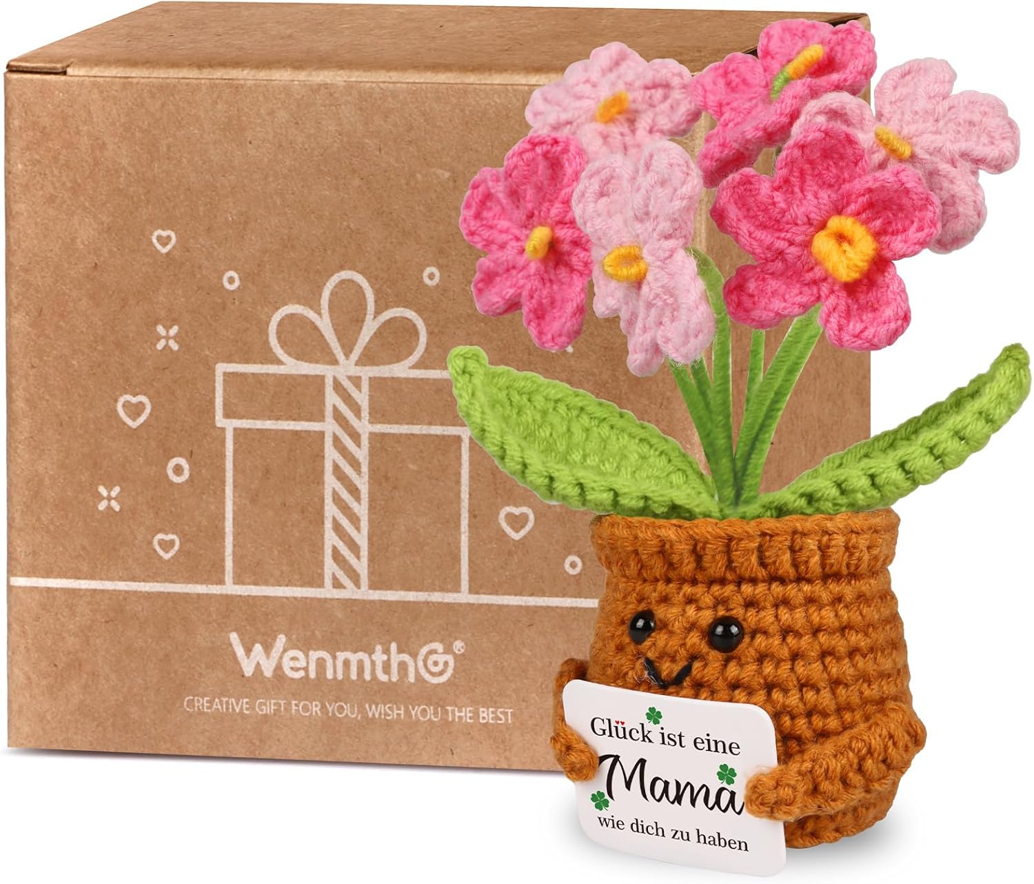 Thumbnail 6 de WenmthG Pocket Hug Rosa Nomeolvides – handgestricktes Muttertagsgeschenk für Mama