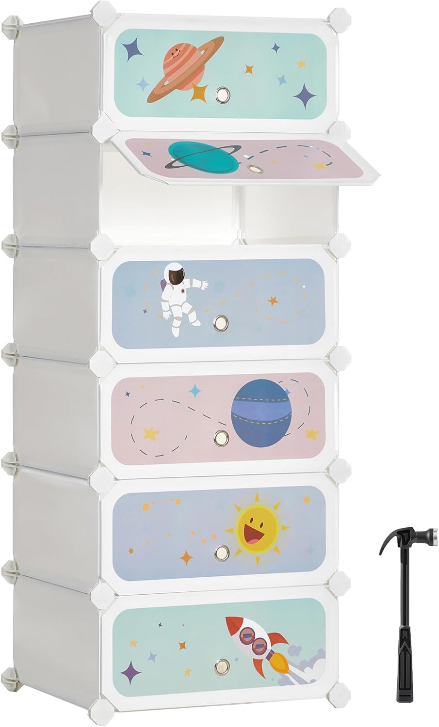SONGMICS Scarpiera modulare per bambini 6 scomparti 31×43×105 cm