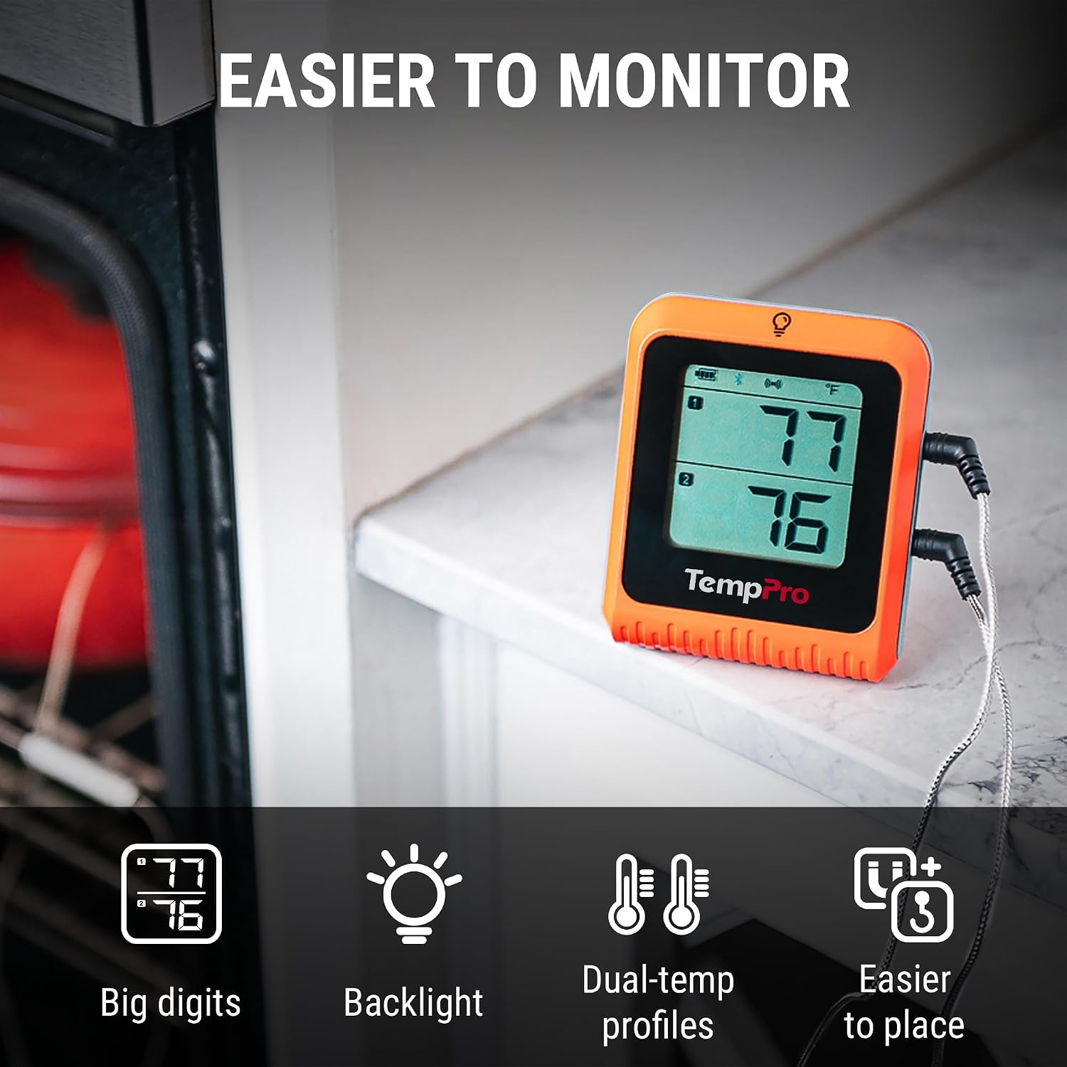 Detalle de TempPro Bluetooth meat thermometer, TempSync