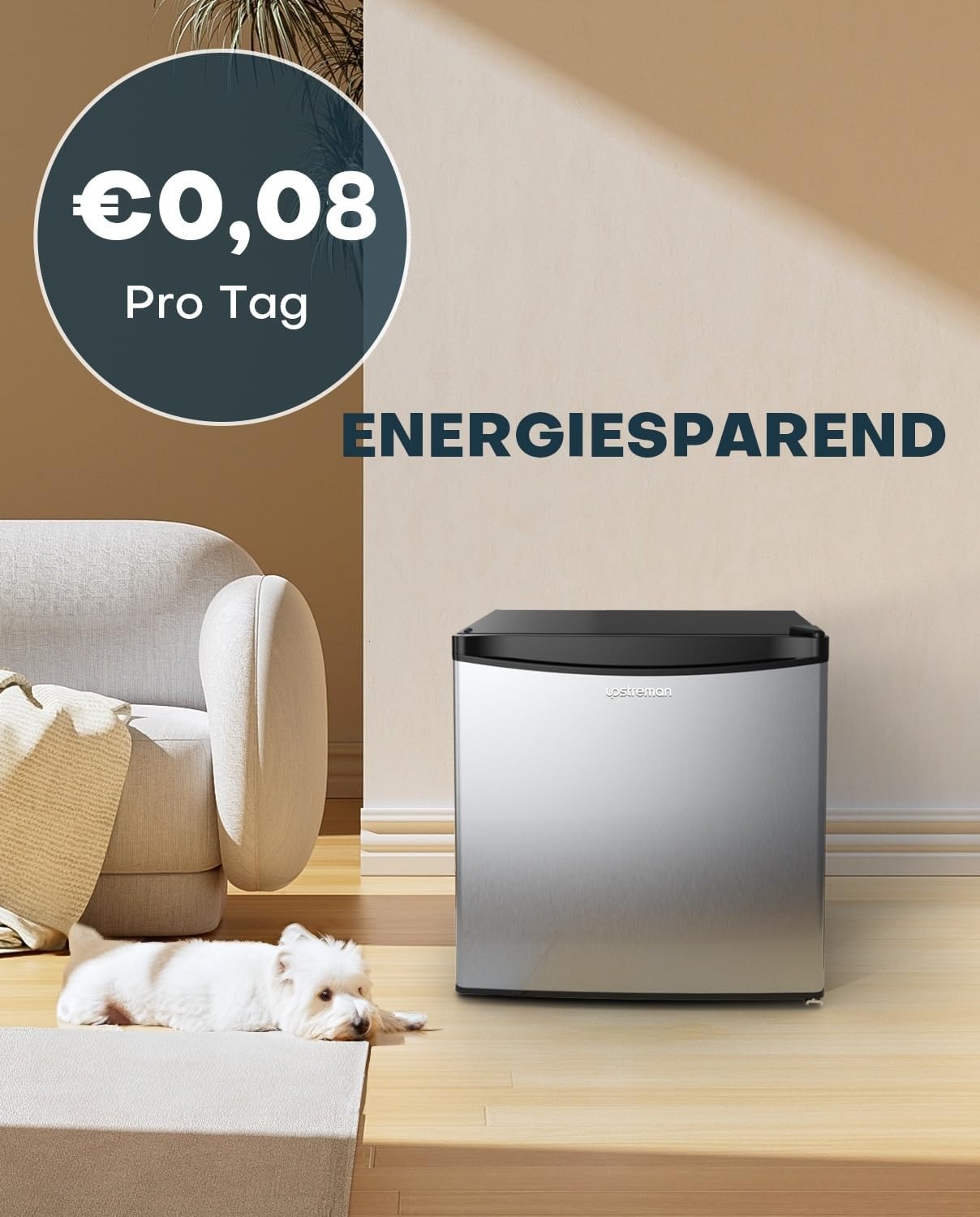 Thumbnail 4 de Upstreman 46L Mini Kühlschrank (FR17) – leise, energiesparend, mit umkehrbarer Tür