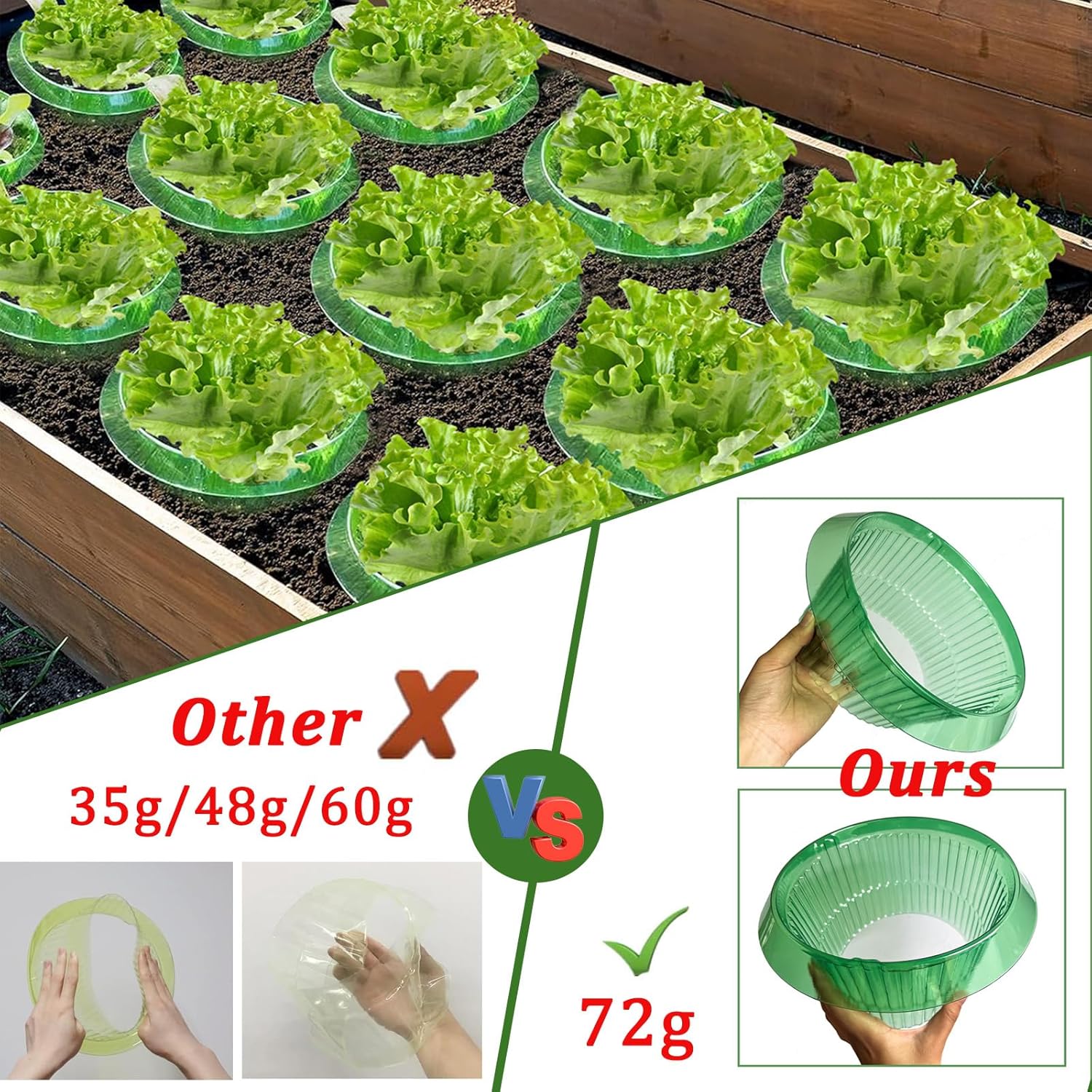 Thumbnail 3 de CYYMNA Lot de 12 collerettes anti-limaces : protection sans produits chimiques pour vos plantes