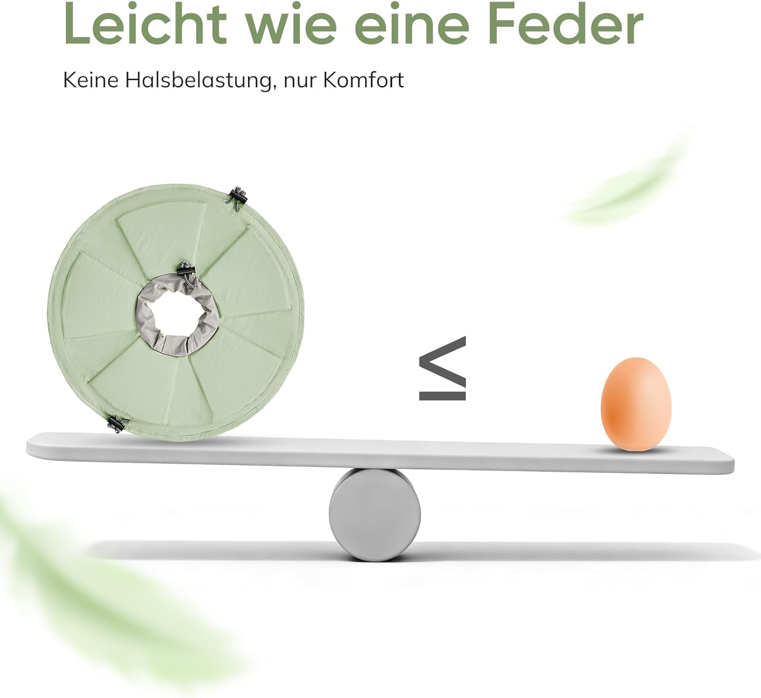 Thumbnail 1 de Supet weiche Halskrause für Katzen – verstellbar, Elisabethanhalskrause (Grüne Blume, S)