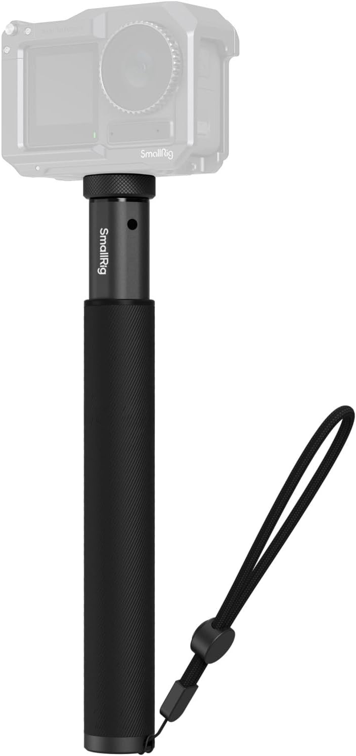 Detalle 2 de SMALLRIG Perche à selfie pour caméras d'action, modèle 5403 – extensible 7,8 à 37,4 pouces, avec trépied et support de téléphone