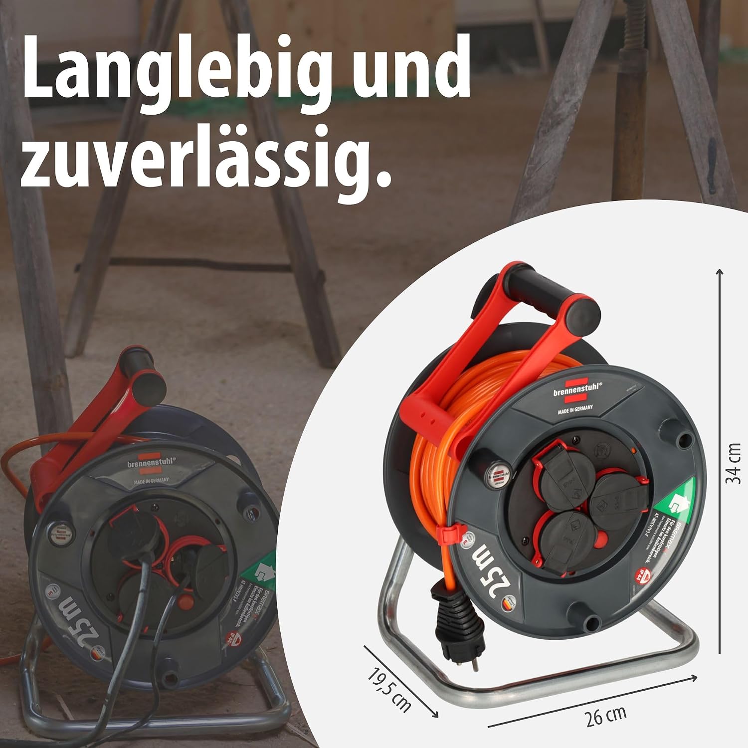 Thumbnail 6 de Brennenstuhl Garant V2 IP44 Kabeltrommel 25 m Outdoor – zuverlässig und sicher im Freien
