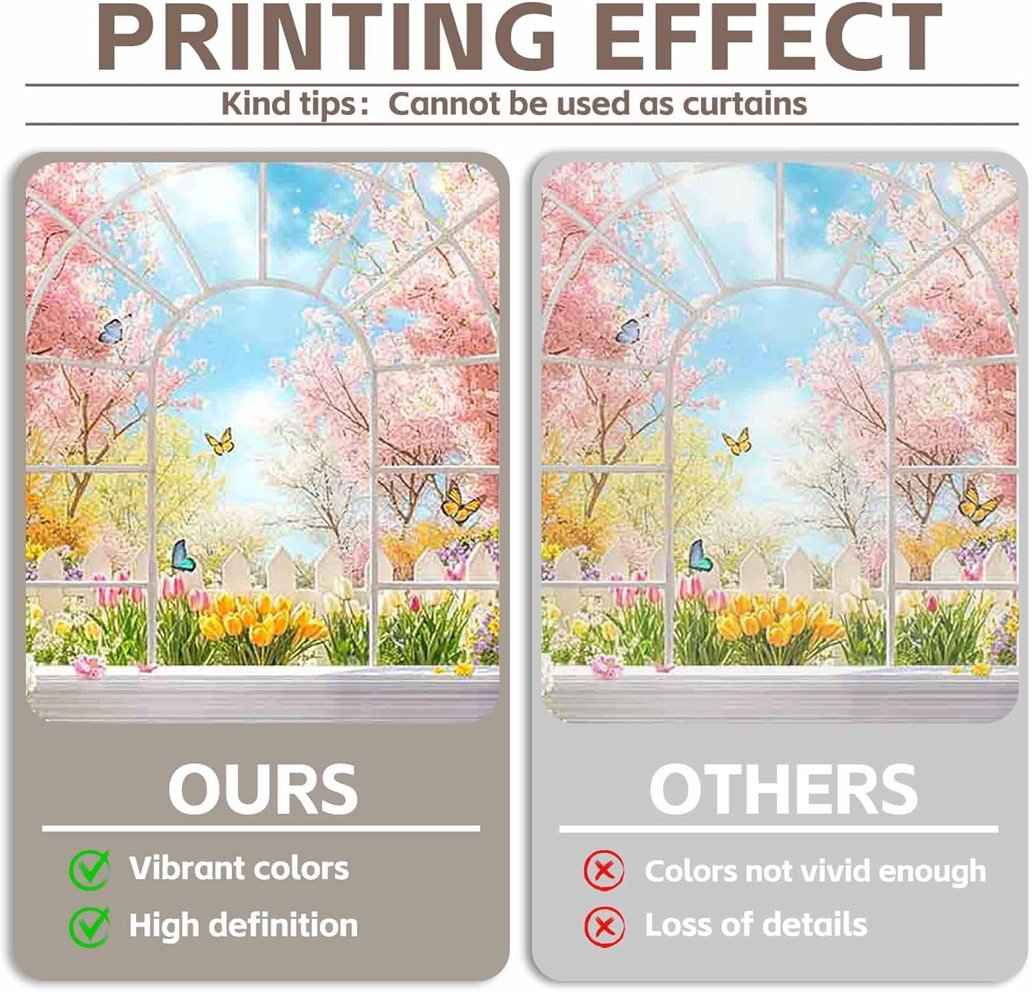 Thumbnail 3 de Luminora 7x5ft Spring Romantic Garden Window Scene Backdrop