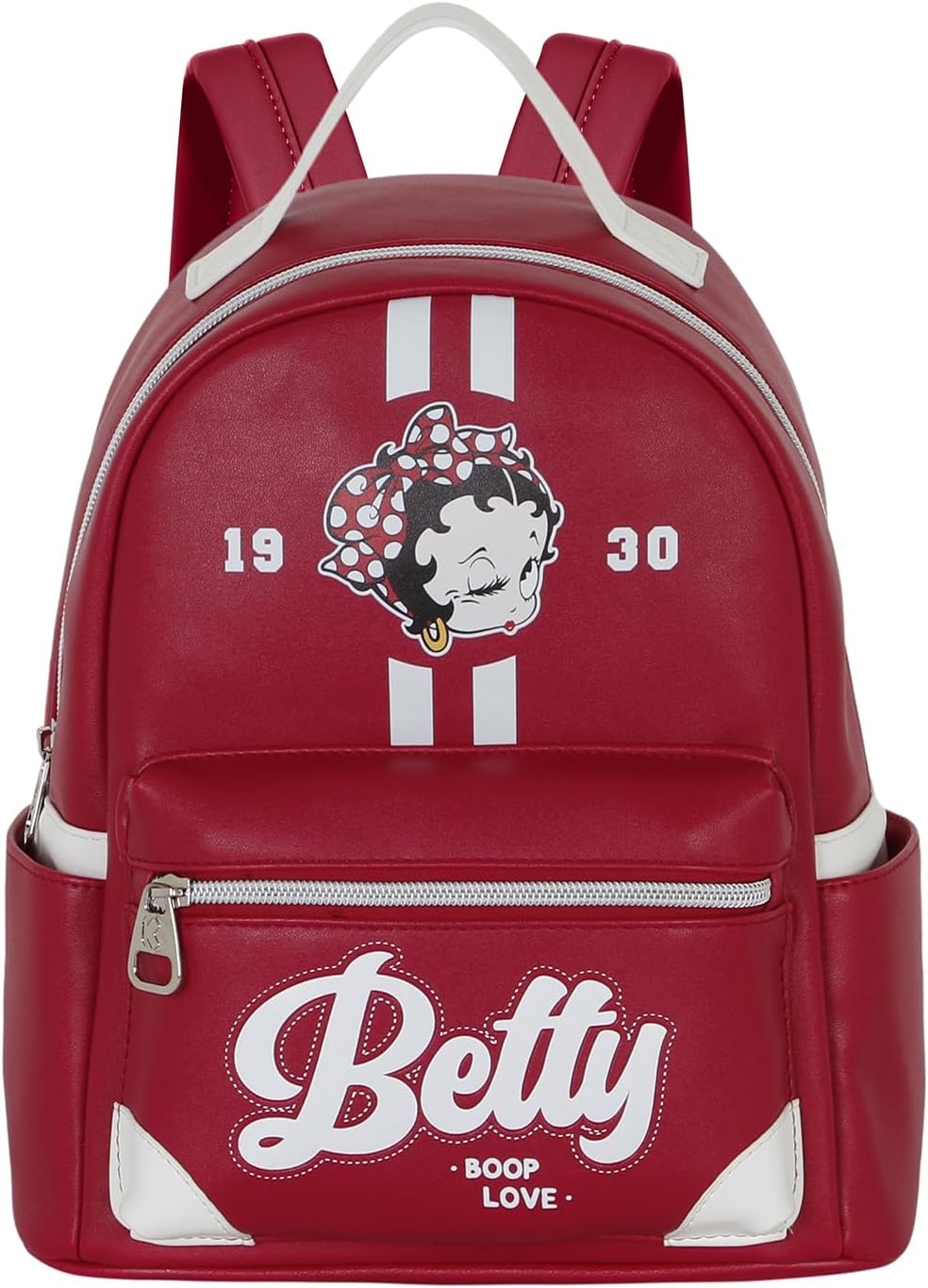 Detalle de Betty Boop Varsity Sac à Dos Heady Bordeaux 8 L, 29 × 24,5 × 15 cm
