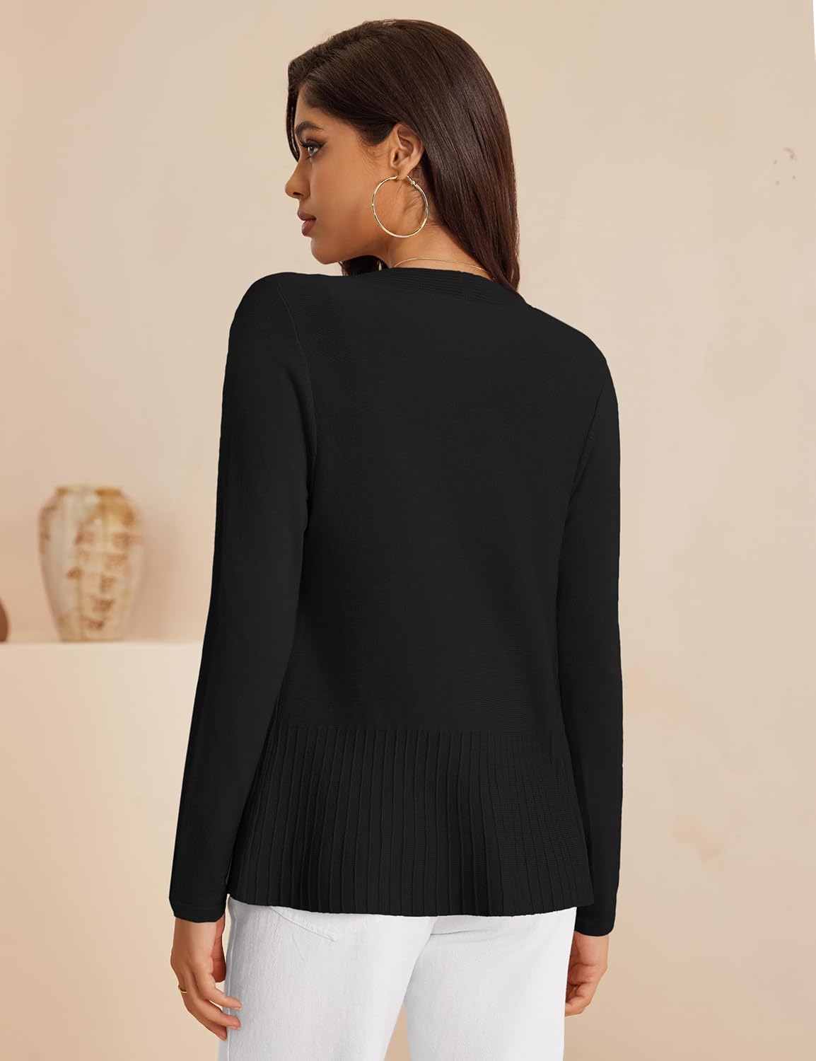 Thumbnail 3 de Casuashion Women's Casual Open Front Draped Cardigan