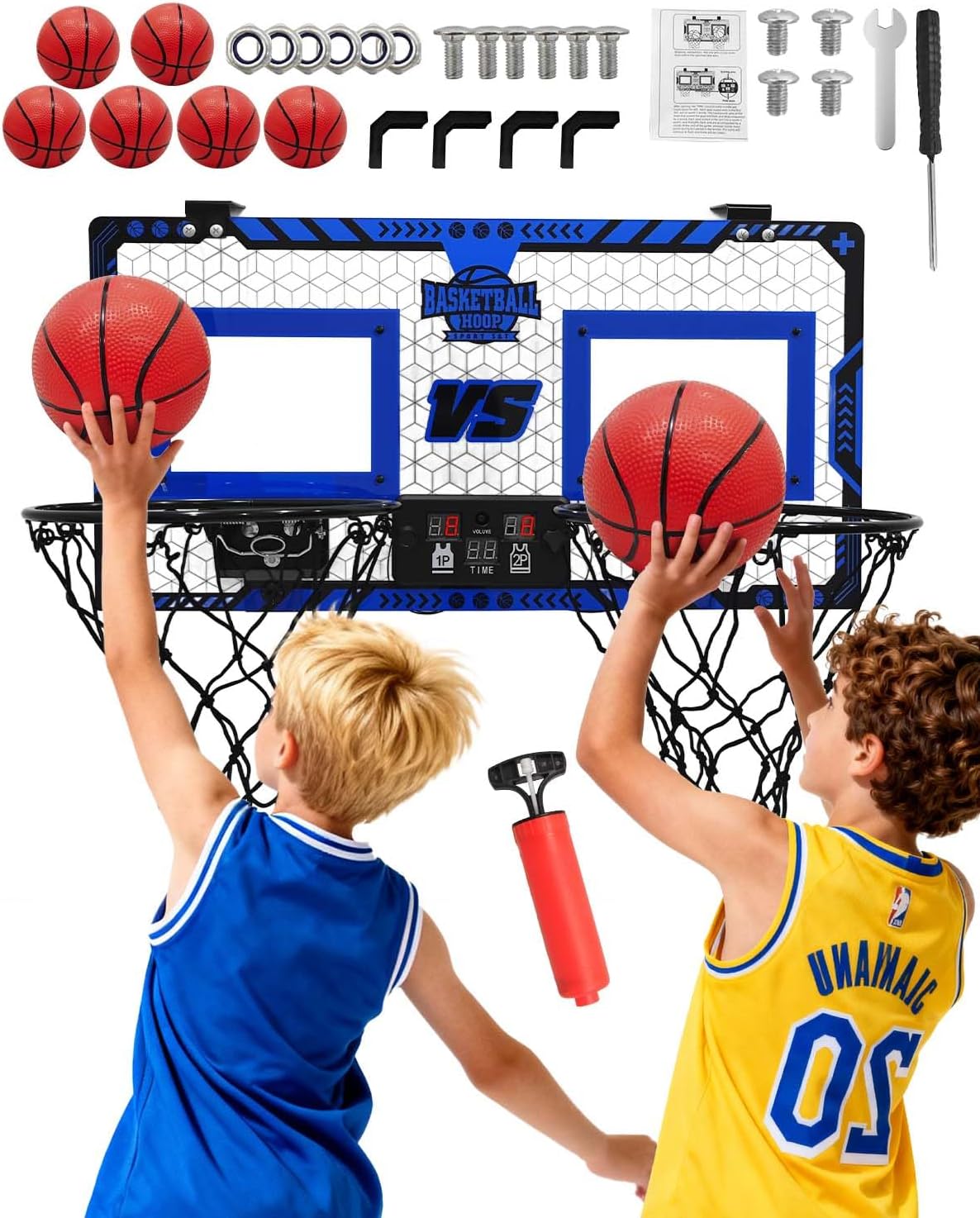 Adjustable Kids Basketball Hoop & Dart Board Set (43–75 inches) – Indoor/Outdoor Play for Toddlers to Teens