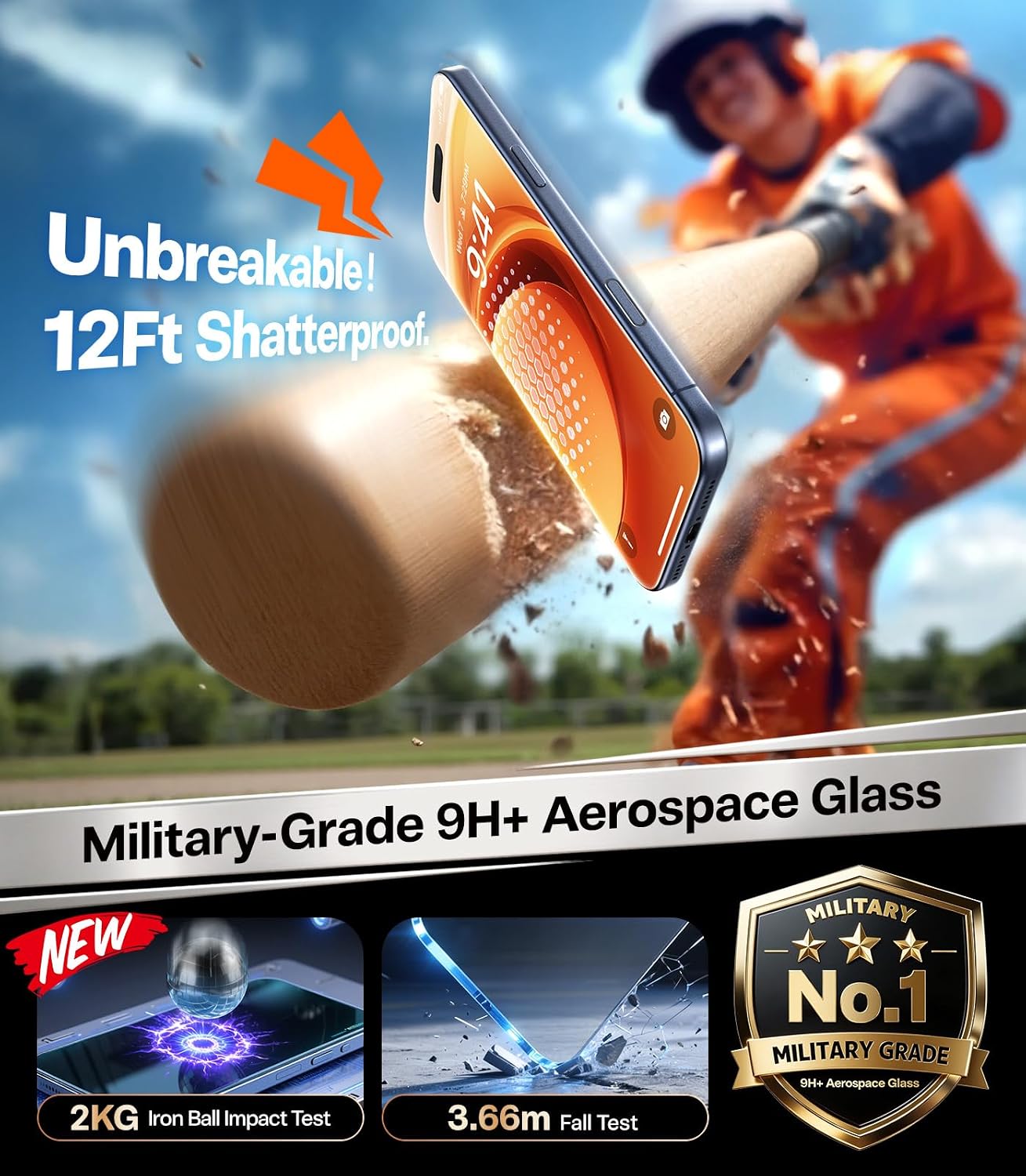 Thumbnail 2 de TORRAS Precision-Fit iPhone 17 Pro screen protector 2-pack